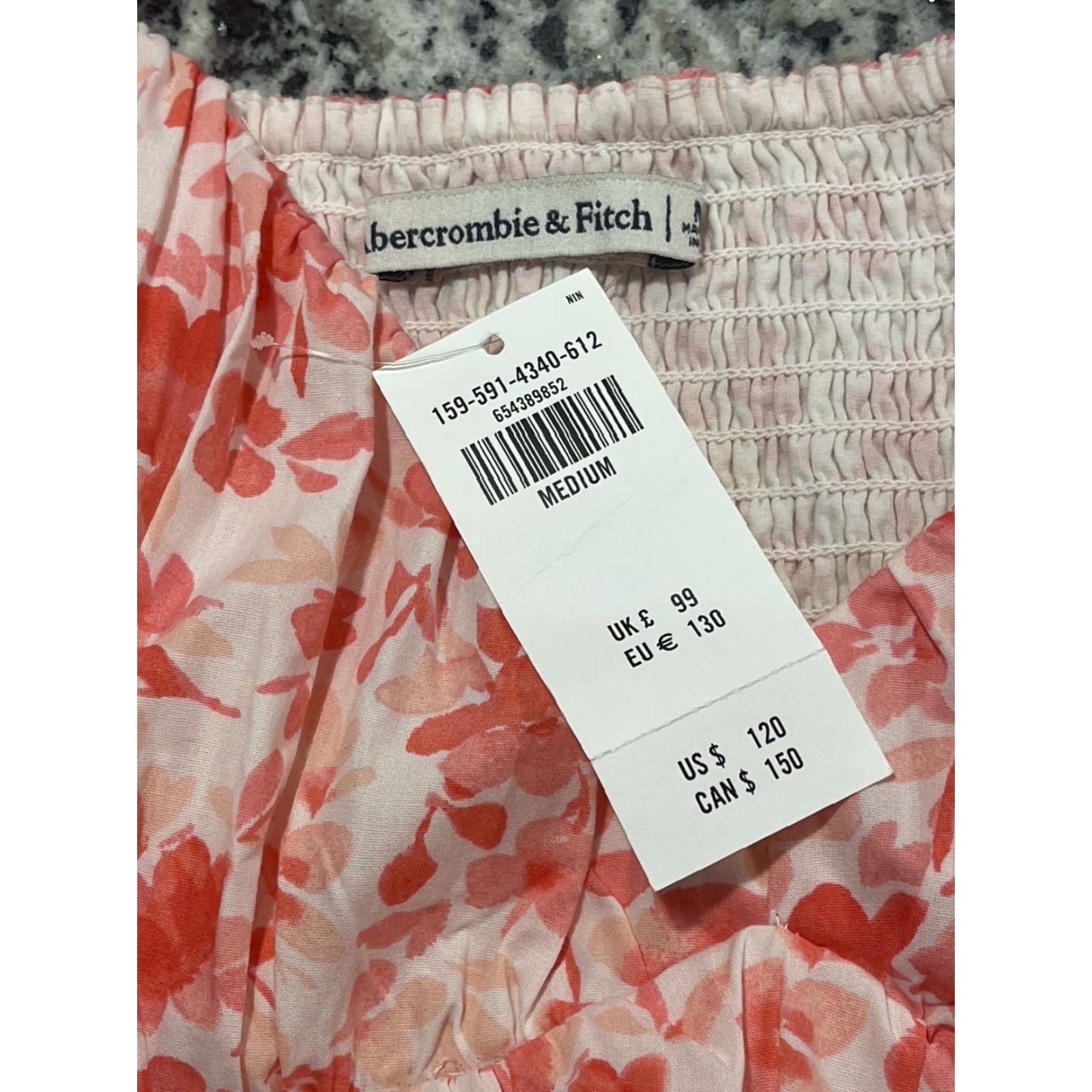 Abercrombie & Fitch NWT Abercrombie & Fitch Chase Ruffle Pink Floral Day Dress Sz Medium Women Midi Dress Size M / US 6-8 / IT 42-44 - 6 Thumbnail