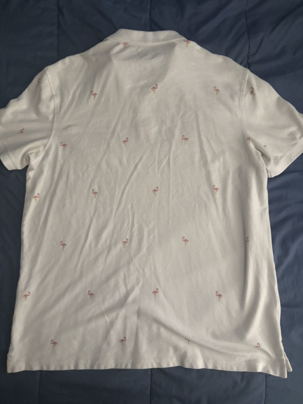 Sonoma Sonoma Flexwear White Flamingo Print Polo L Size US L / EU 52-54 / 3 - 7 Thumbnail