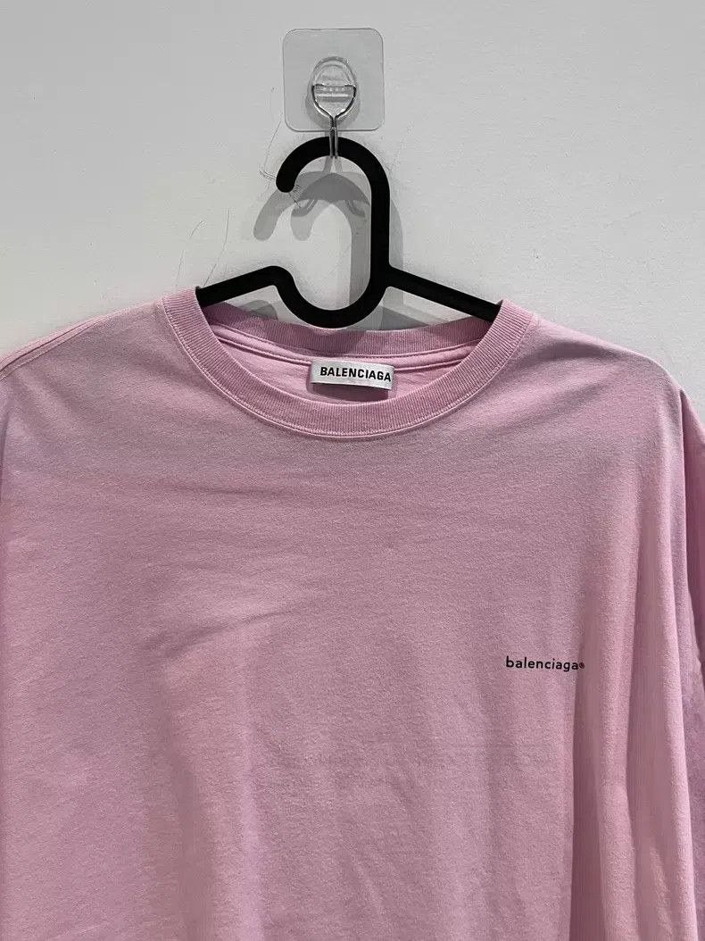 Balenciaga Balenciaga Pink Logo Short Sleeve T-Shirt Size US S / EU 44-46 / 1 - 2 Thumbnail