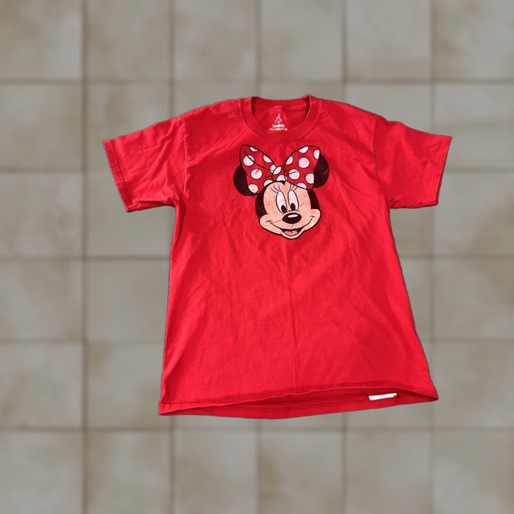 Disney Disney Minnie Mouse Shirt Mens Medium Red Double Sided Graphic Tee Hanes Size US M / EU 48-50 / 2 - 1 Thumbnail