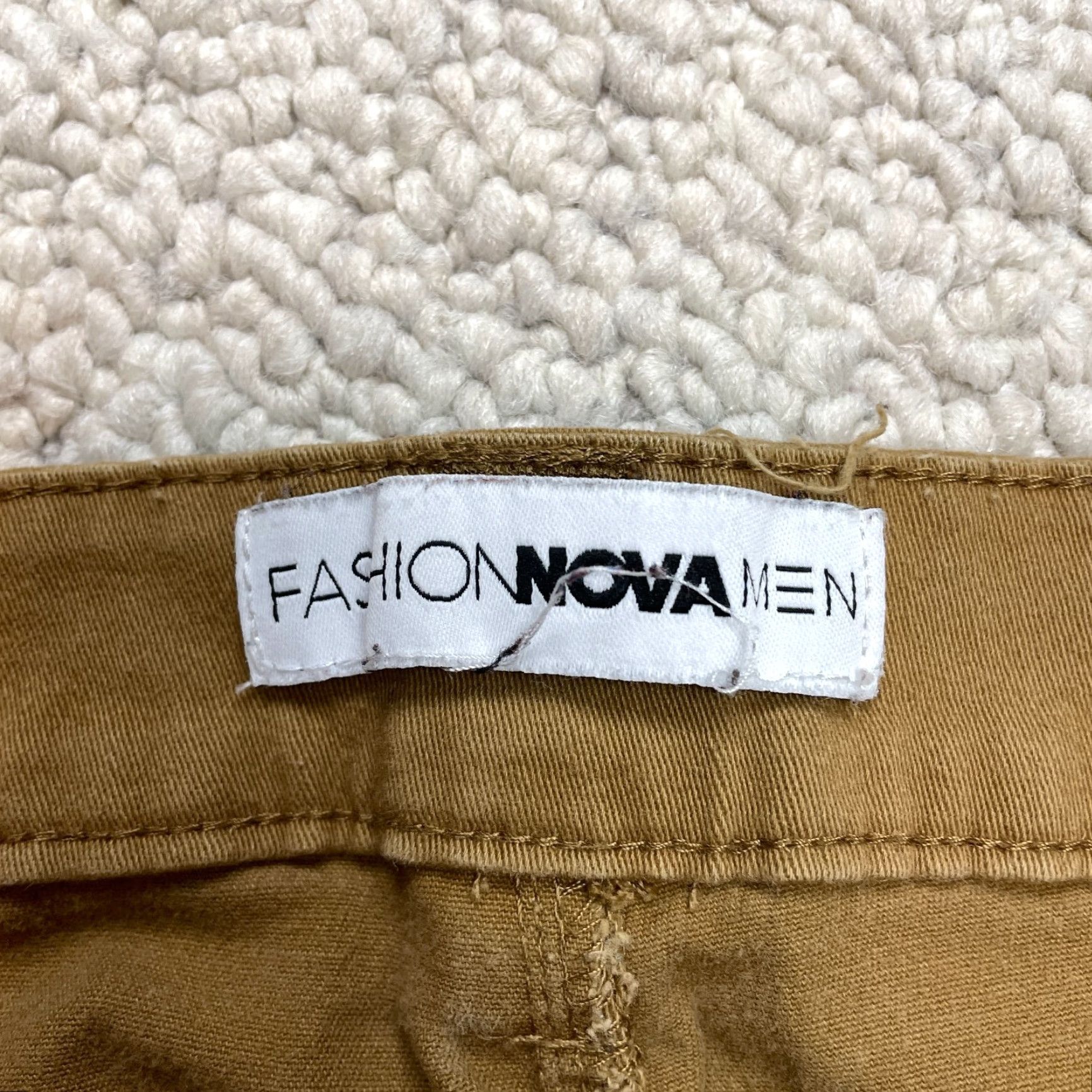Fashion Nova Fashion Nova Men Cargo Pants Mens 36 Brown Solid Tapered Ankle Cotton 36x29 Size US 36 / EU 52 - 7 Thumbnail
