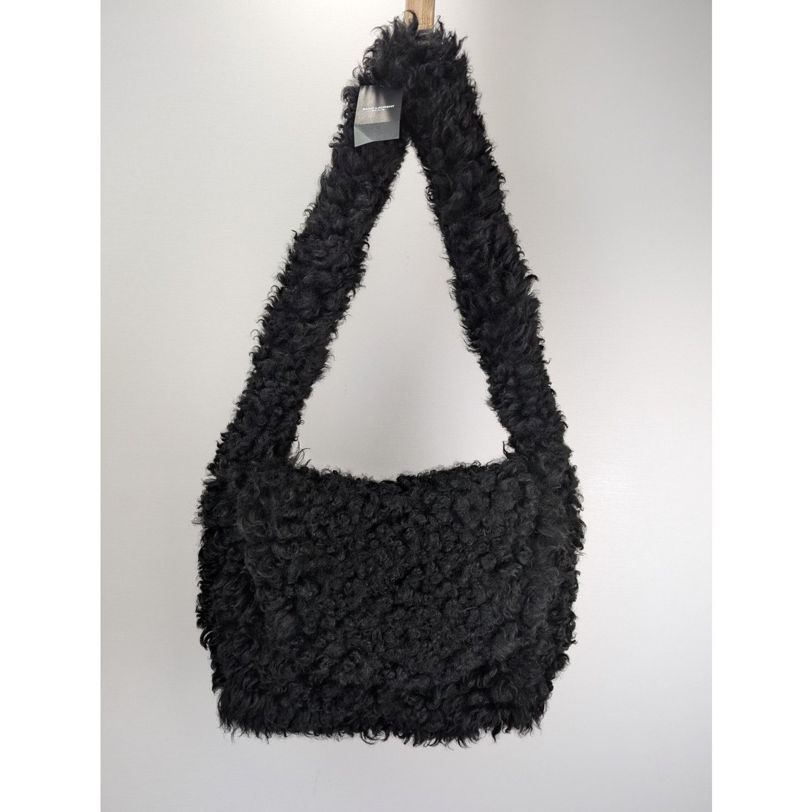 Saint Laurent Paris o1rshd1 Size: OS / Men Shaggy Crossbody Bag in Black Size ONE SIZE - 1 Thumbnail