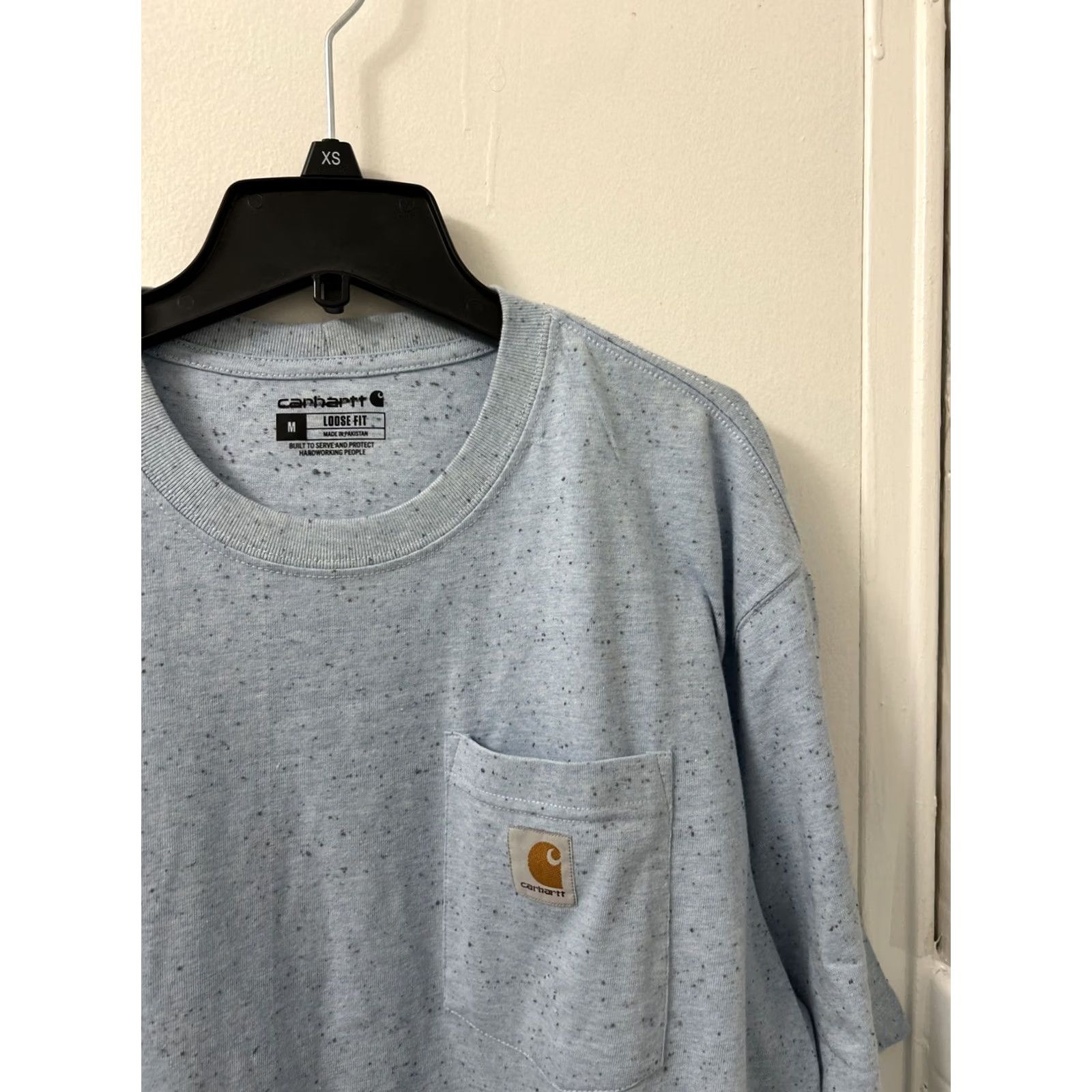 Carhartt Carhartt Shirt Mens Medium Blue Loose Fit Heavyweight Pocket S/S Speckled T-Shirt Size US M / EU 48-50 / 2 - 4 Thumbnail