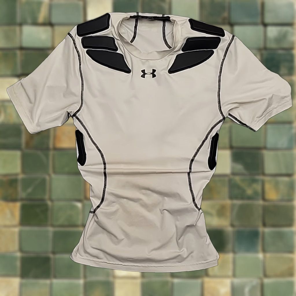 Under Armour VINTAGE Under Armour 5-Pad Football Compression Shirt Men’s M HeatGear Game Day Size US M / EU 48-50 / 2 - 1 Thumbnail