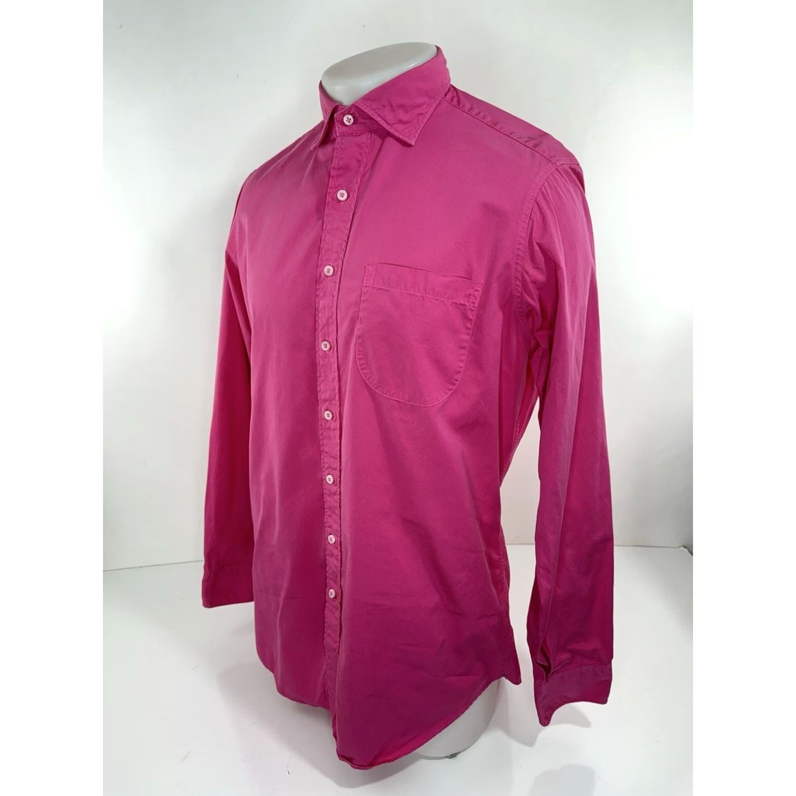 Sid Mashburn Sid Mashburn - Mens M Button-Up Long Sleeve Pink Shirt Size US M / EU 48-50 / 2 - 3 Thumbnail