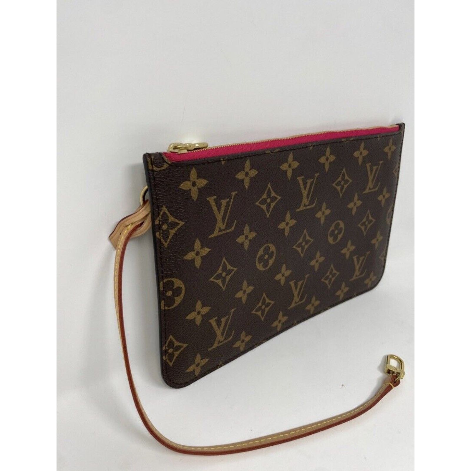 Louis Vuitton LOUIS VUITTON Large Monogram Pink Pouch Pochette Clutch Size ONE SIZE - 3 Thumbnail