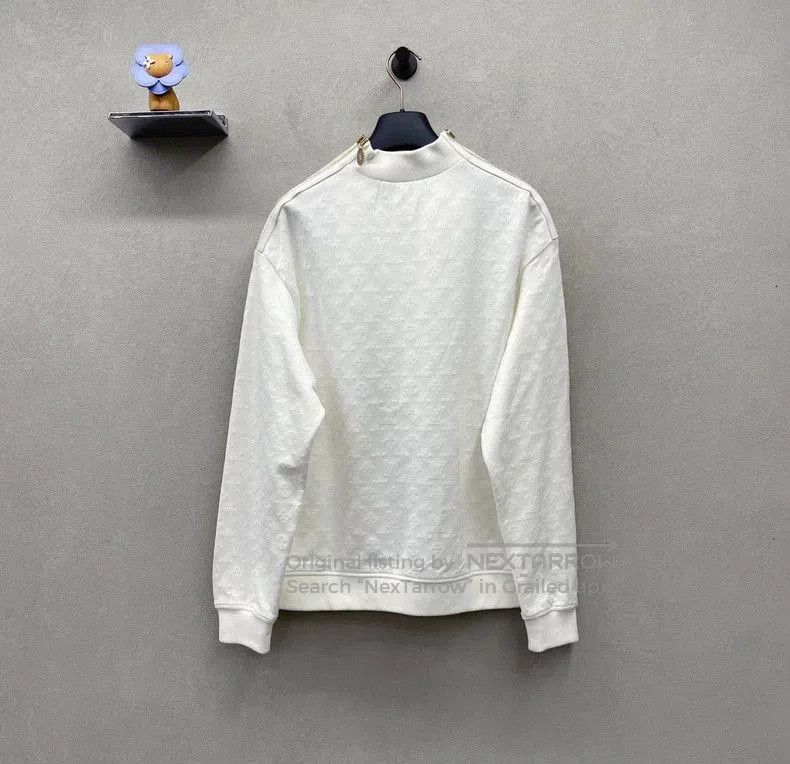 Louis Vuitton LV White Logo Sweatshirt M. Size US M / EU 48-50 / 2 - 2 Thumbnail