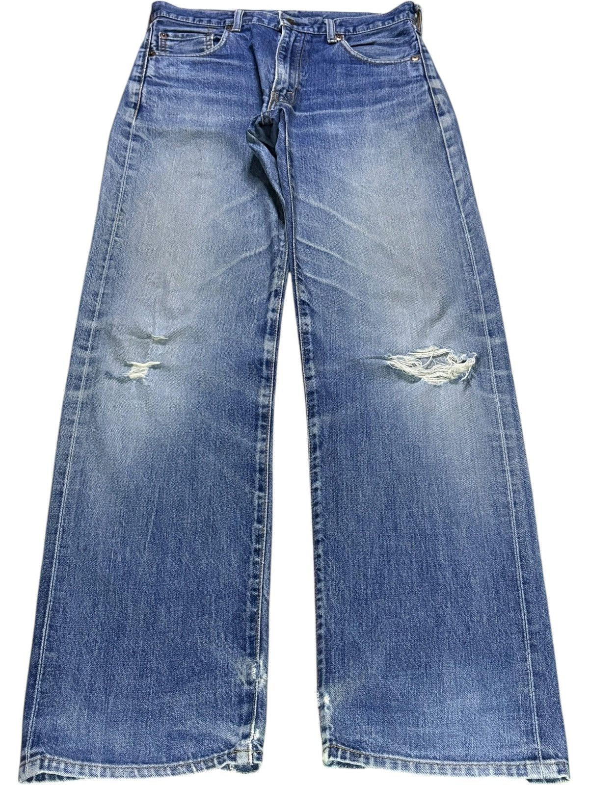 LVC × Levi's × Levi's Vintage Clothing Vintage 80s Levis 503B Big E Selvedge Distress Baggy Jeans Size US 31 - 1 Thumbnail