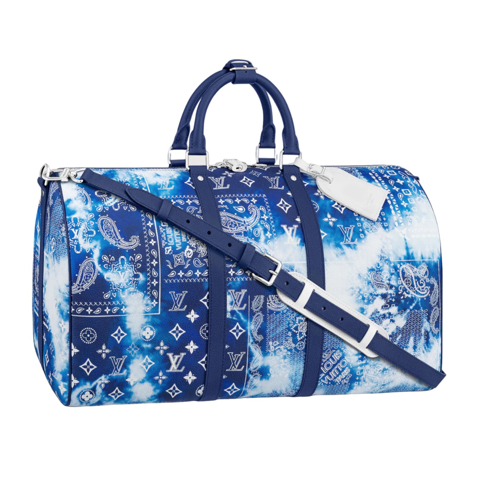 Louis vuitton blue travel bag deals