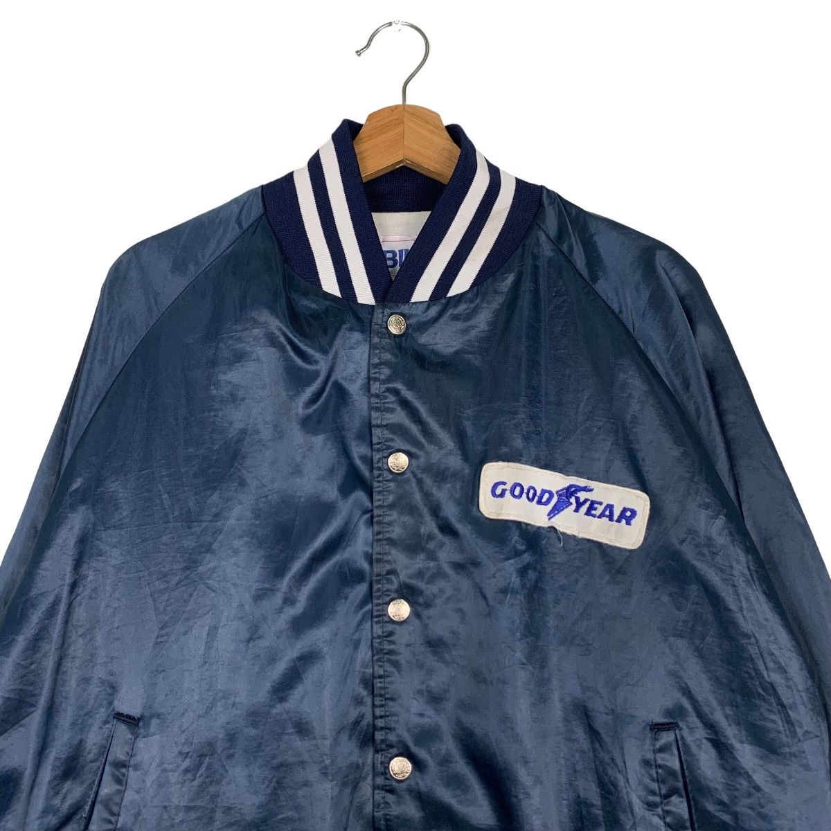 Japanese Brand BIKE GOODYEAR Motorsports Satin Coach Jacket #0073-C5 Size US XL / EU 56 / 4 - 3 Thumbnail