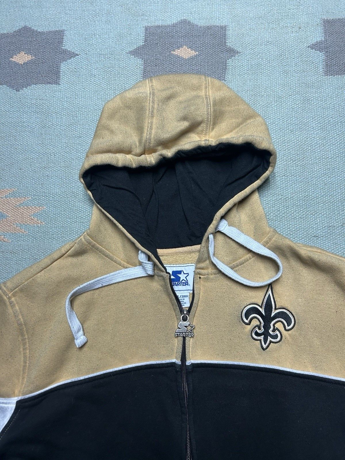 Vintage Starter zip hoodie New Orleans Saints football NFL 3XL Size US XXL / EU 58 / 5 - 4 Thumbnail