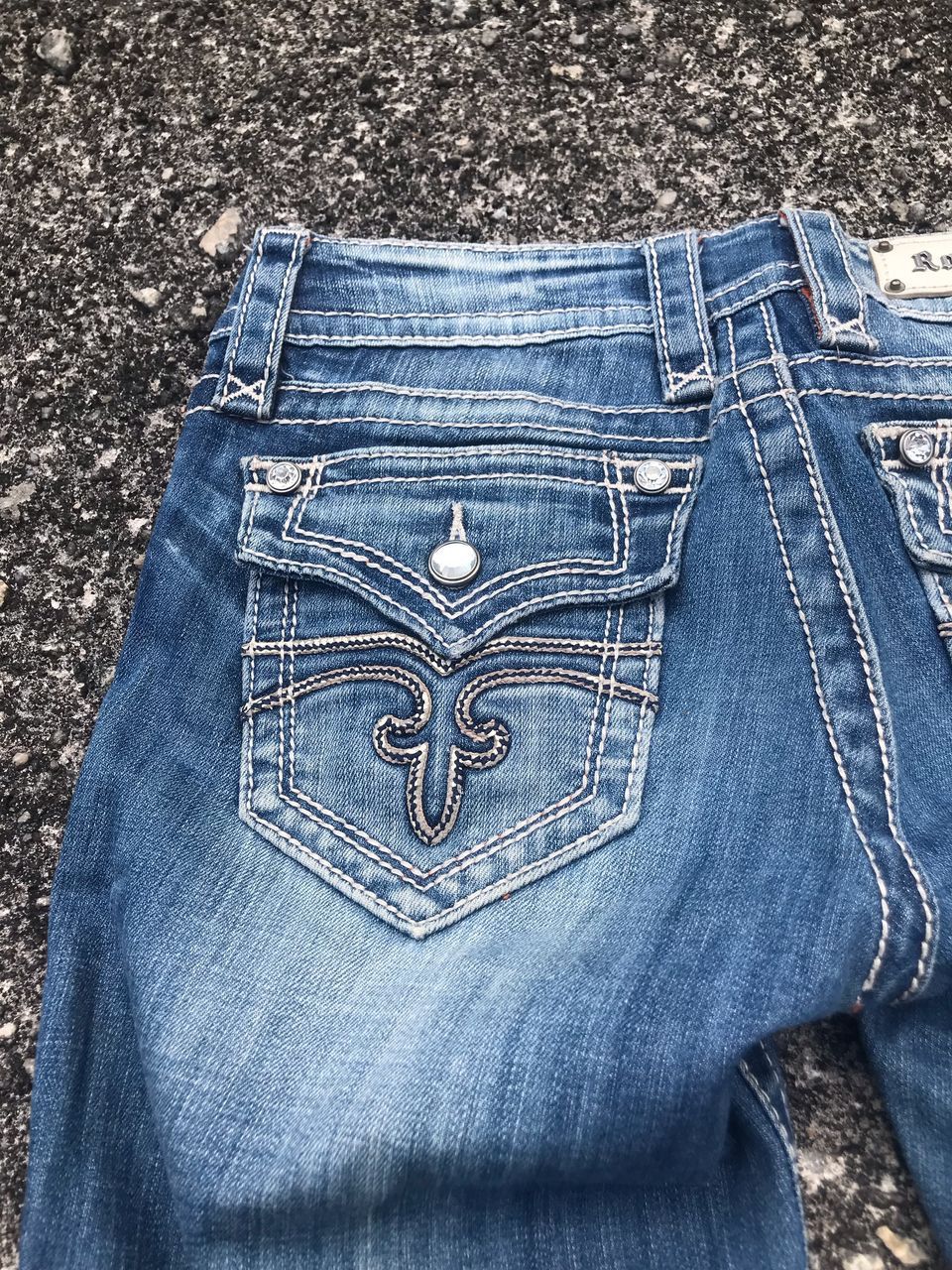 Hysteric Glamour × Le Grande Bleu (L.G.B.) × Rock Revival Y2k Rock Revival distressed flared jeans Size US 28 / EU 44 - 3 Thumbnail