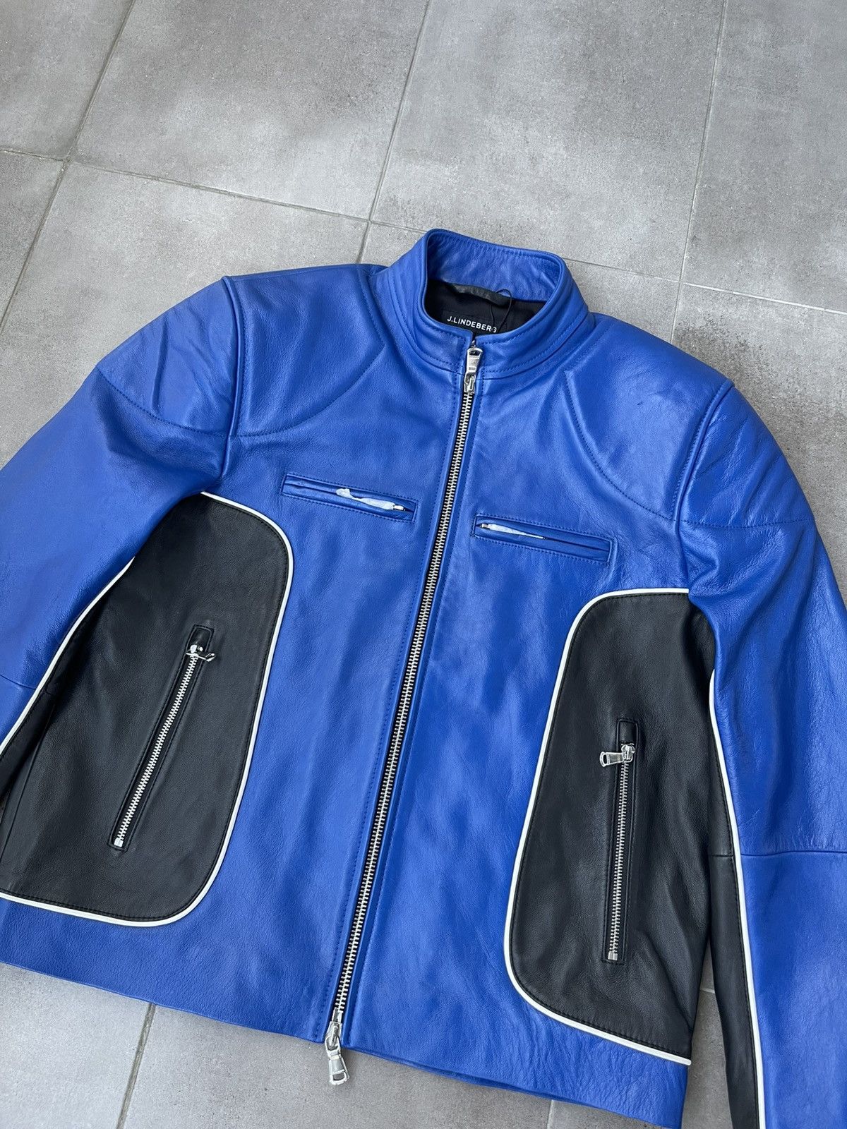 J.Lindeberg !DS! SS24 J.Lindeberg Morris Leather Biker Jacket Size US M / EU 48-50 / 2 - 12 Thumbnail