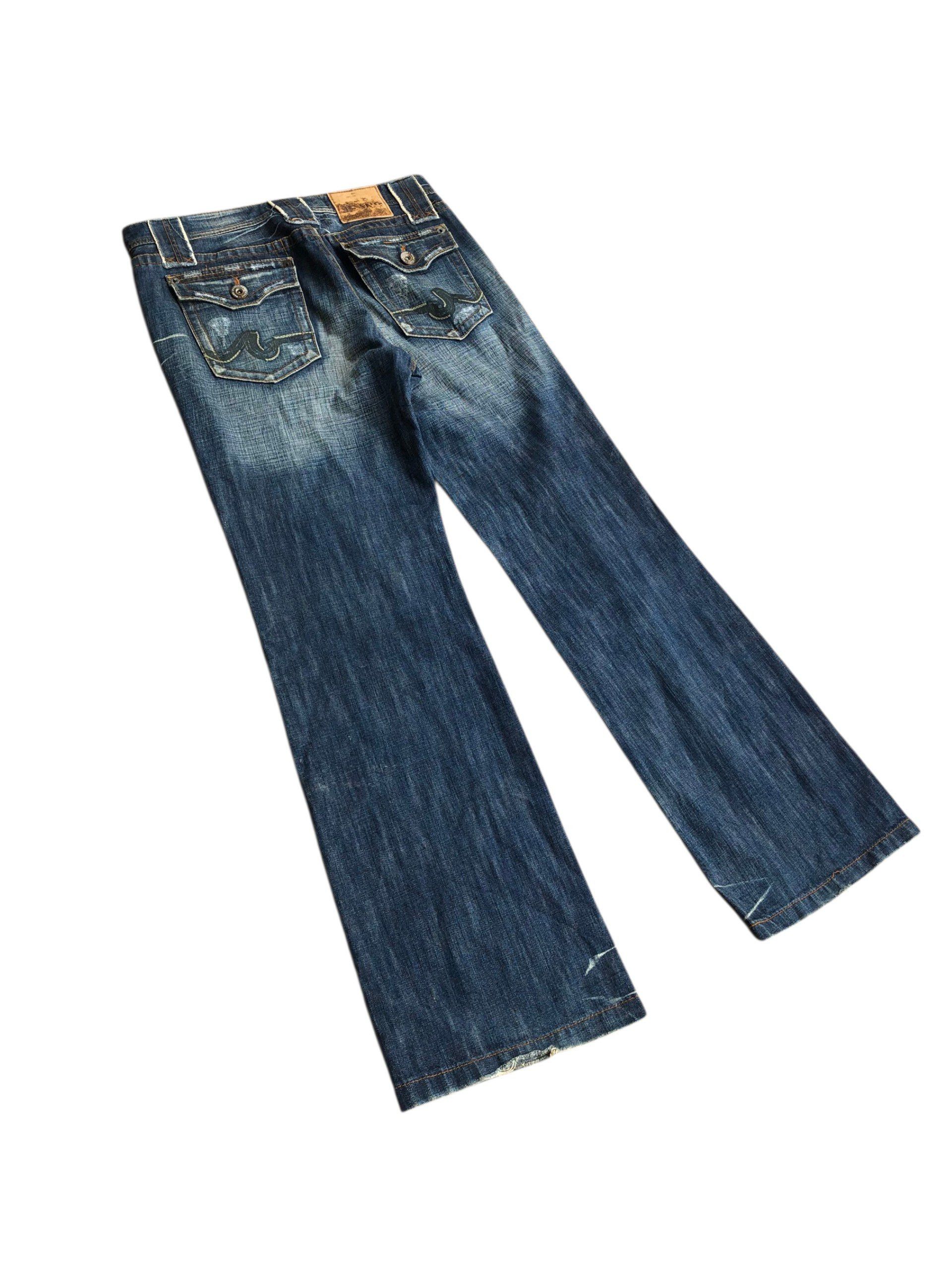 If Six Was Nine 2000s Baggy Fading Jeans Vkei style Y2k Japanese Size US 34 / EU 50 - 4 Thumbnail