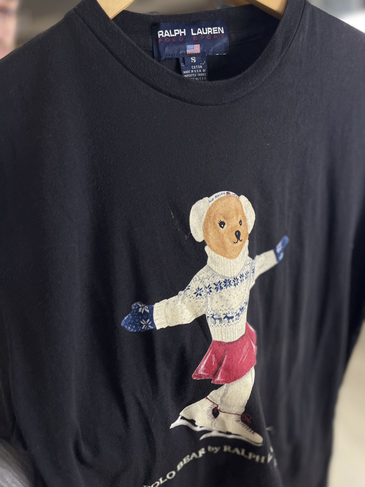 Polo Ralph Lauren Iconic Polo Bear Ice Skater Graphic Tee / Soft Jersey Cotton Size S / US 4 / IT 40 - 4 Thumbnail