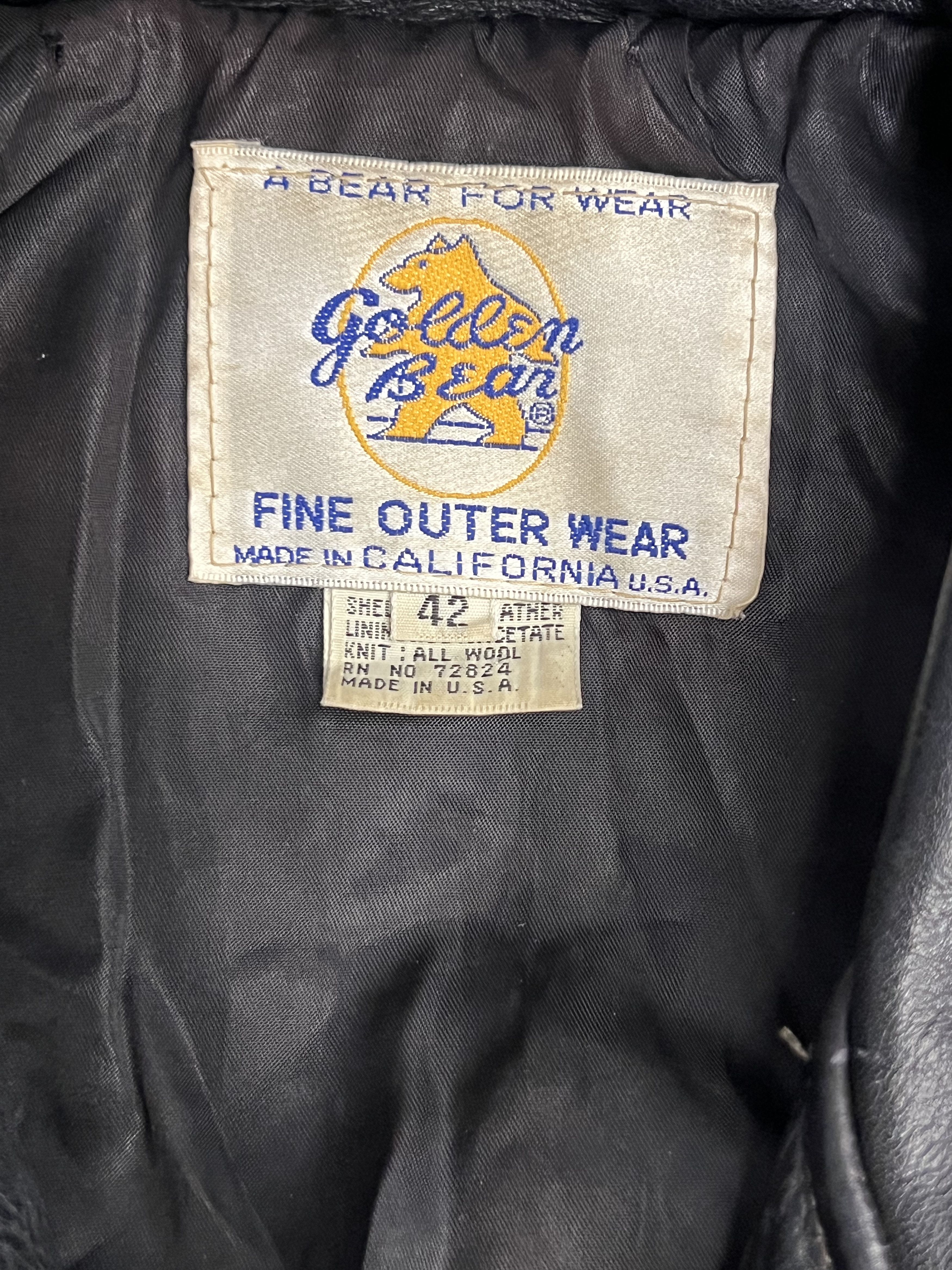 Golden Bear VINTAGE GOLDEN BEAR LEATHER BOMBER JACKET Size 42 Size M / US 6-8 / IT 42-44 - 5 Thumbnail