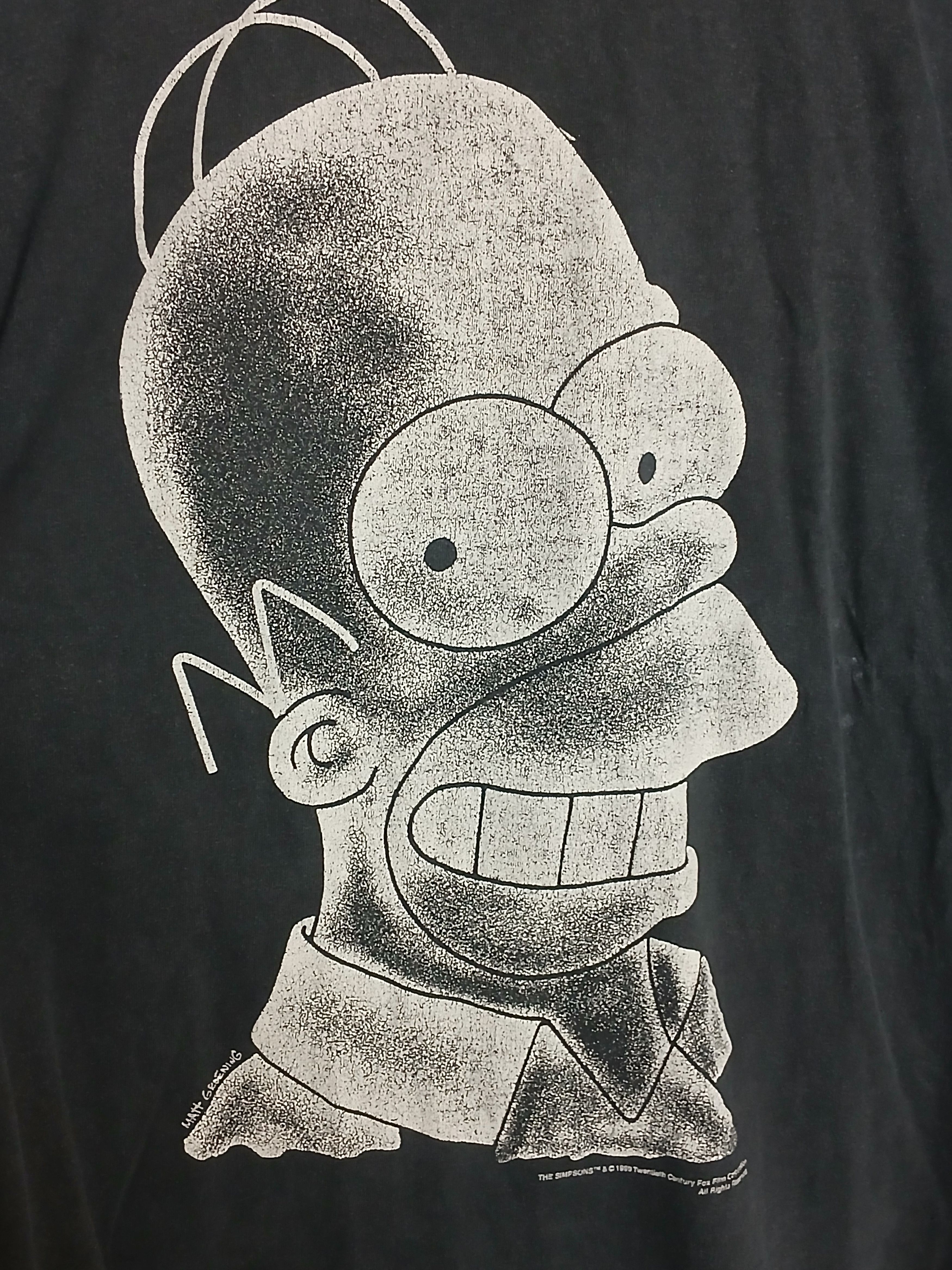 Cartoon Network × The Simpsons × Vintage Vintage 1999 The Simpsons Single Stitch T-Shirt Size US M / EU 48-50 / 2 - 3 Thumbnail