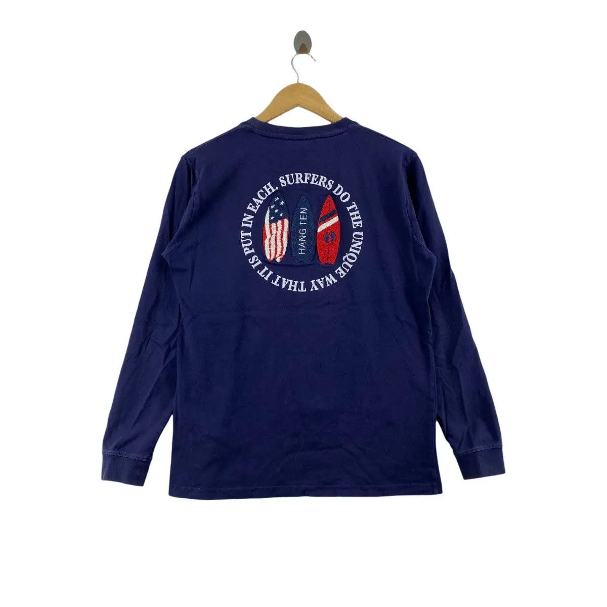 Hang Ten Vintage HANG TEN SURF Unique Things Embossed Logo Tee Shirt Size US L / EU 52-54 / 3 - 1 Thumbnail