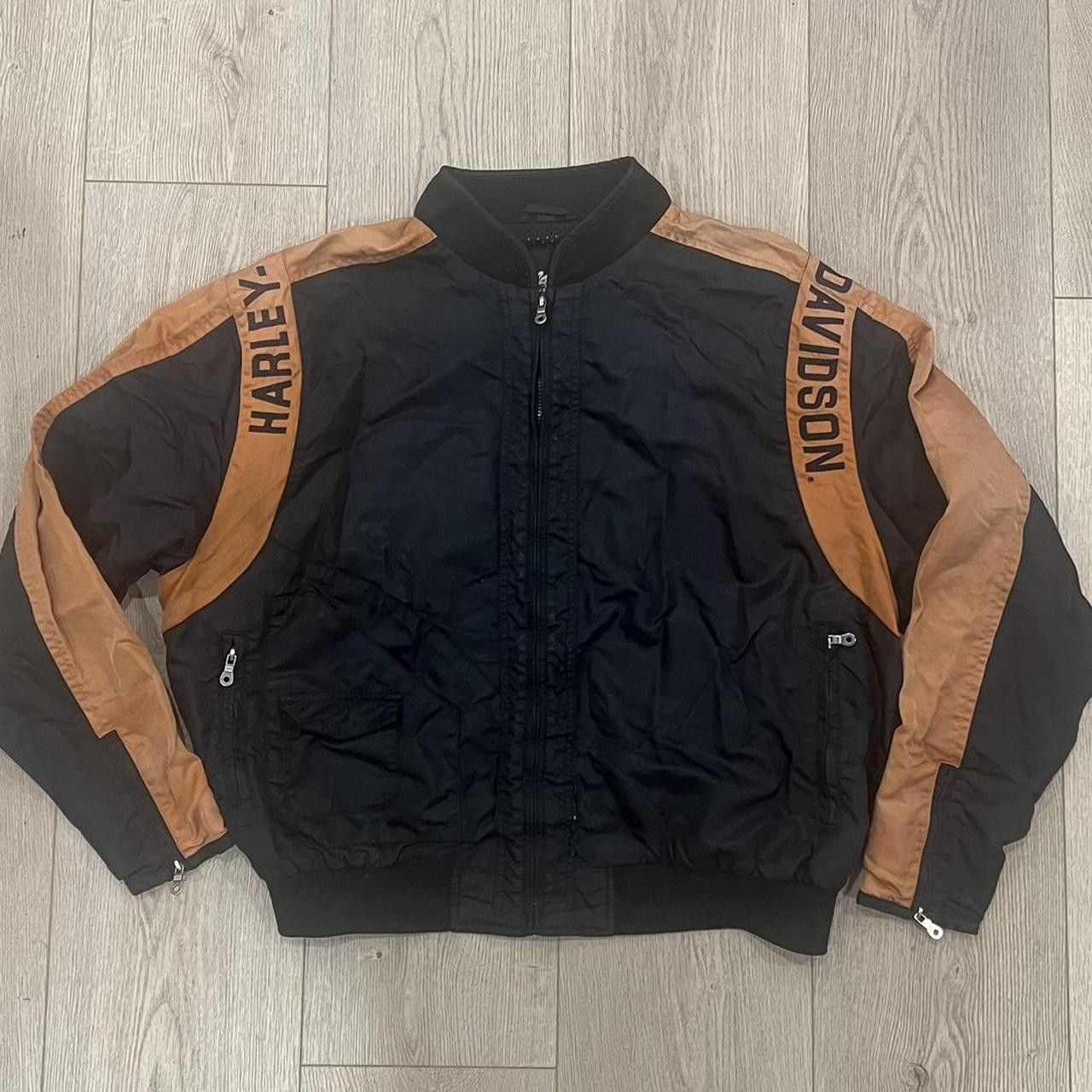 Harley Davidson Vintage Harley Davidson Riding Shield Nylon Bomber Jacket Size US L / EU 52-54 / 3 - 4 Thumbnail