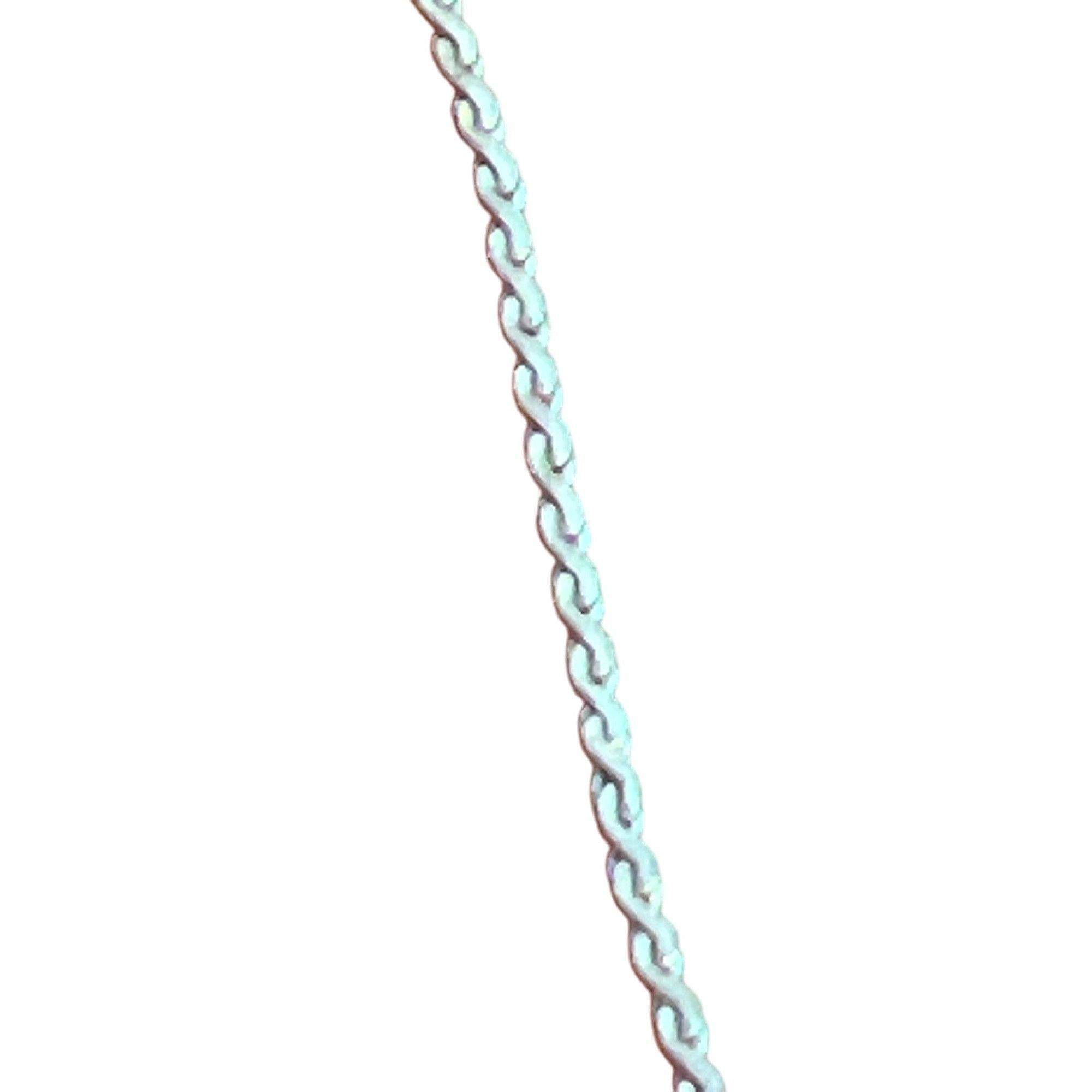 Other Vintage Dainty Silver Tone Necklace Notched Heart Pendant St Size ONE SIZE - 3 Thumbnail