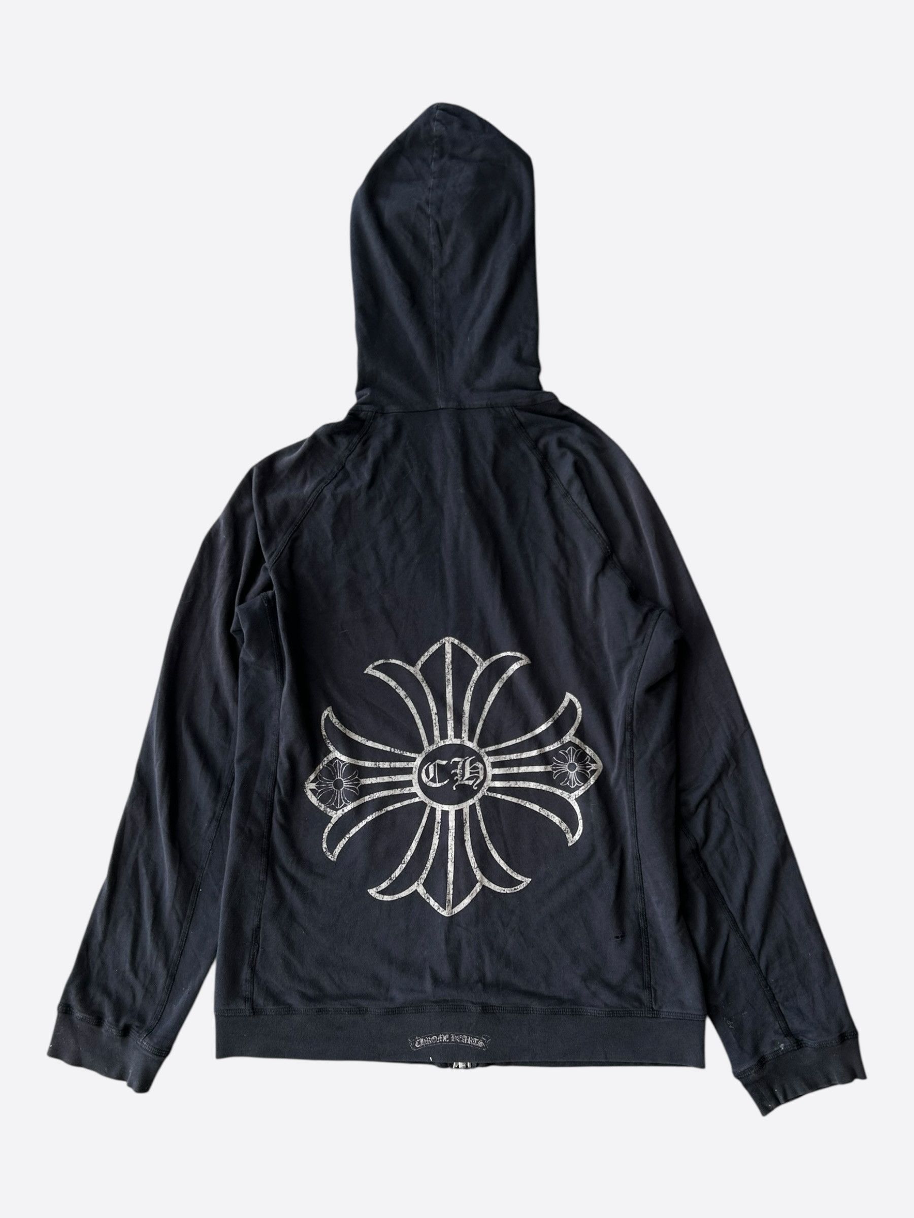 Chrome Hearts Chrome Hearts Black & White Cross Logo Hoodie Size US S / EU 44-46 / 1 - 2 Thumbnail