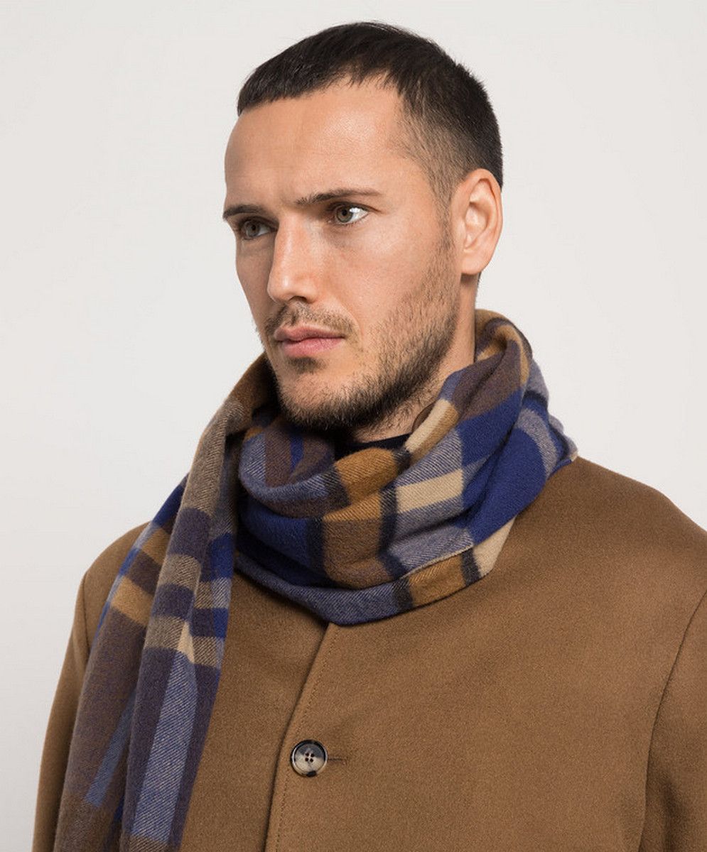 Loro Piana LORO PIANA Grande College brown checkered cashmere scarf Size ONE SIZE - 2 Thumbnail