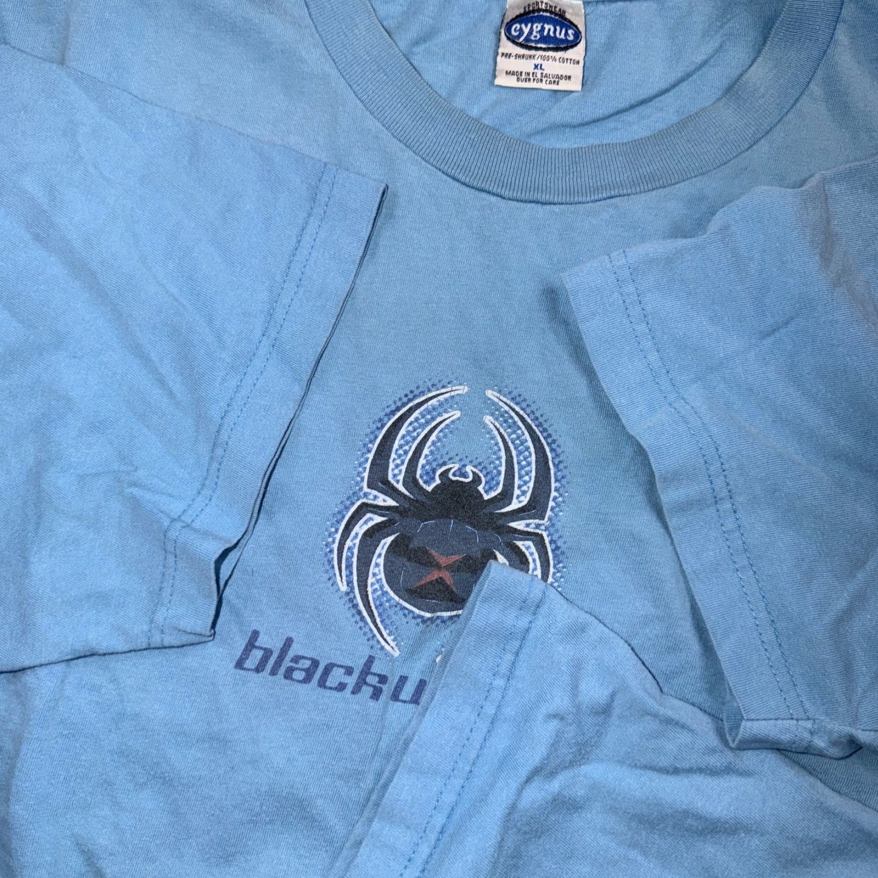 Vintage VINTAGE Spider Web Shirt XL Black Widow 90s Y2K Grunge Goth Skate Halloween T-Shirt Men Mens XL Blue Cotton Unbranded Short Sleeve Graphic Print Size US XL / EU 56 / 4 - 4 Thumbnail