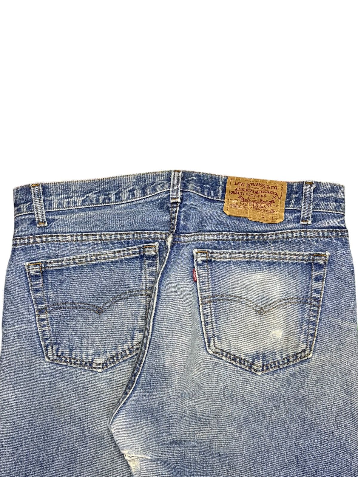 Levi's Vintage 90s Levis 501xx Faded Wash Distress Loose Jeans Size US 33 - 10 Thumbnail