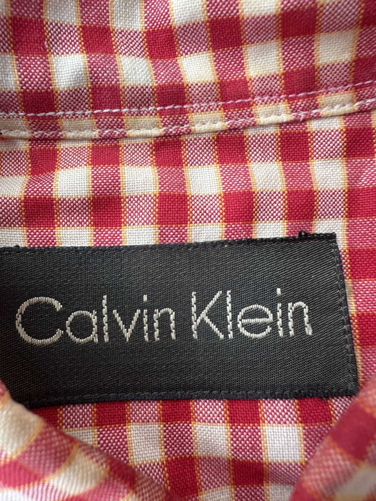Calvin Klein Gingham checkered Oxford Button up shirt flannel plaid Size US M / EU 48-50 / 2 - 5 Thumbnail