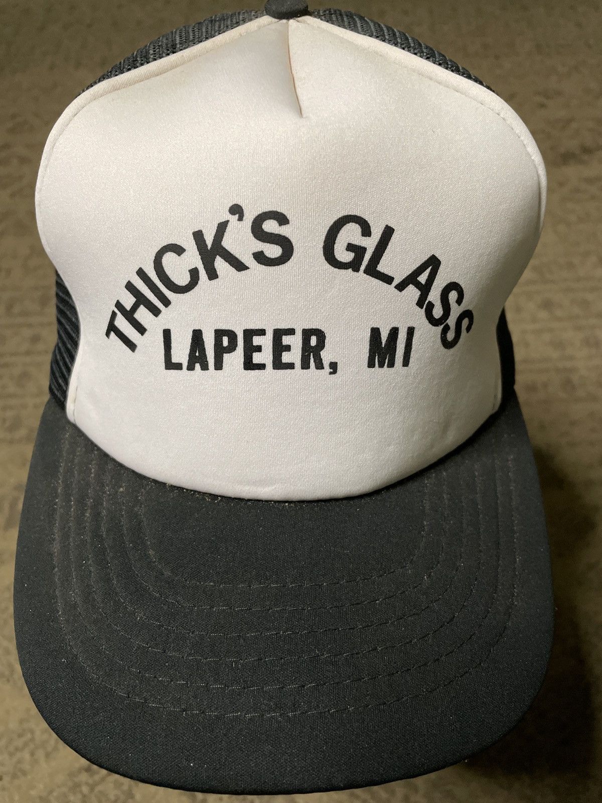 Vintage THICKS GLASS LAPEER MI hat cap SnapBack foam mesh trucker 🔥 Size ONE SIZE - 1 Thumbnail