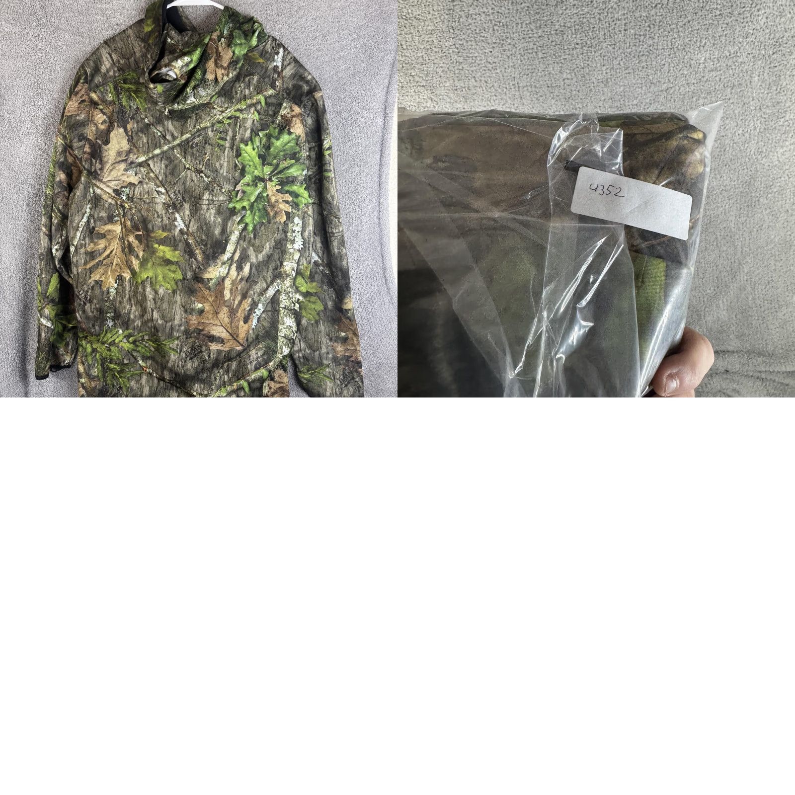 Vintage Mossy Oak Hoodie Mens 3XL Green Camo Tech Pullover Face Gaiter Fleece Hunting Size US XXL / EU 58 / 5 - 9 Thumbnail