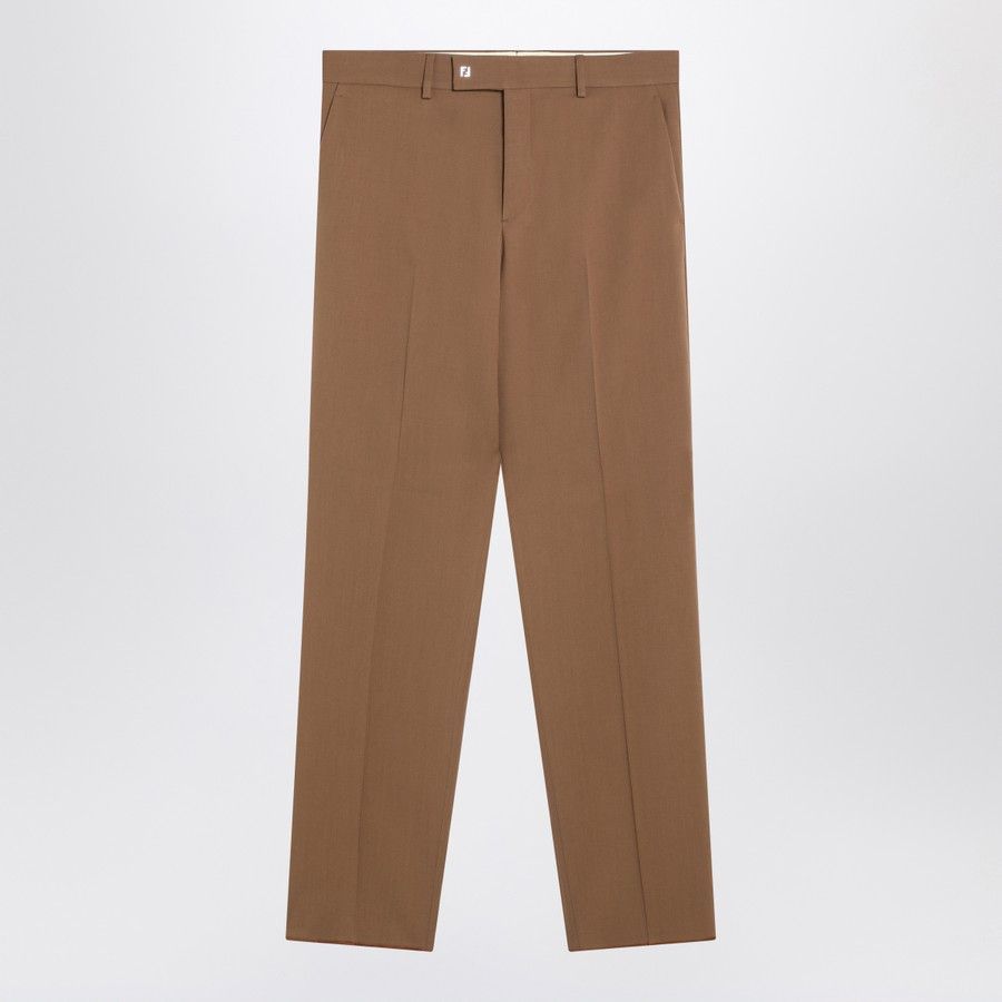 Fendi o1d2blof0226 Wool Trouser in Brown Size US 34 / EU 50 - 1 Thumbnail