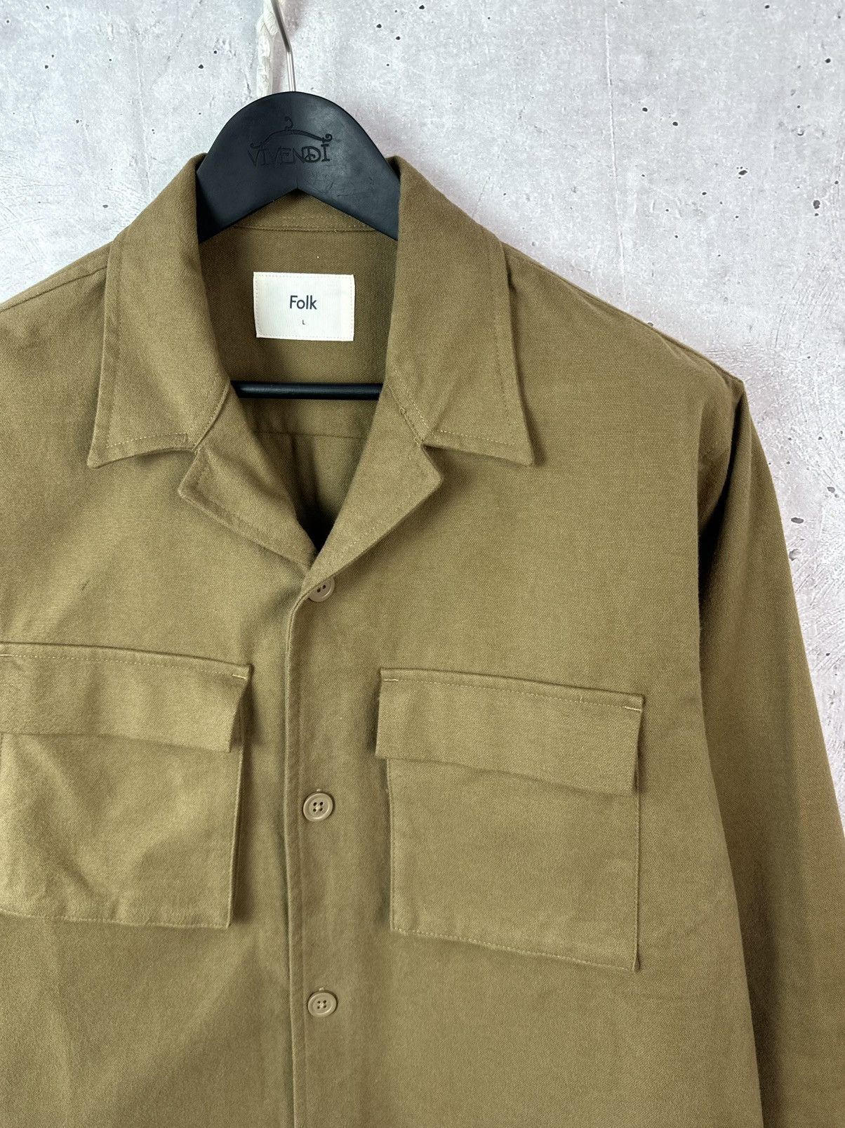 Folk Folk Mustard Patch Pocket Cotton Long Sleeve Light Jacket Size US L / EU 52-54 / 3 - 3 Thumbnail
