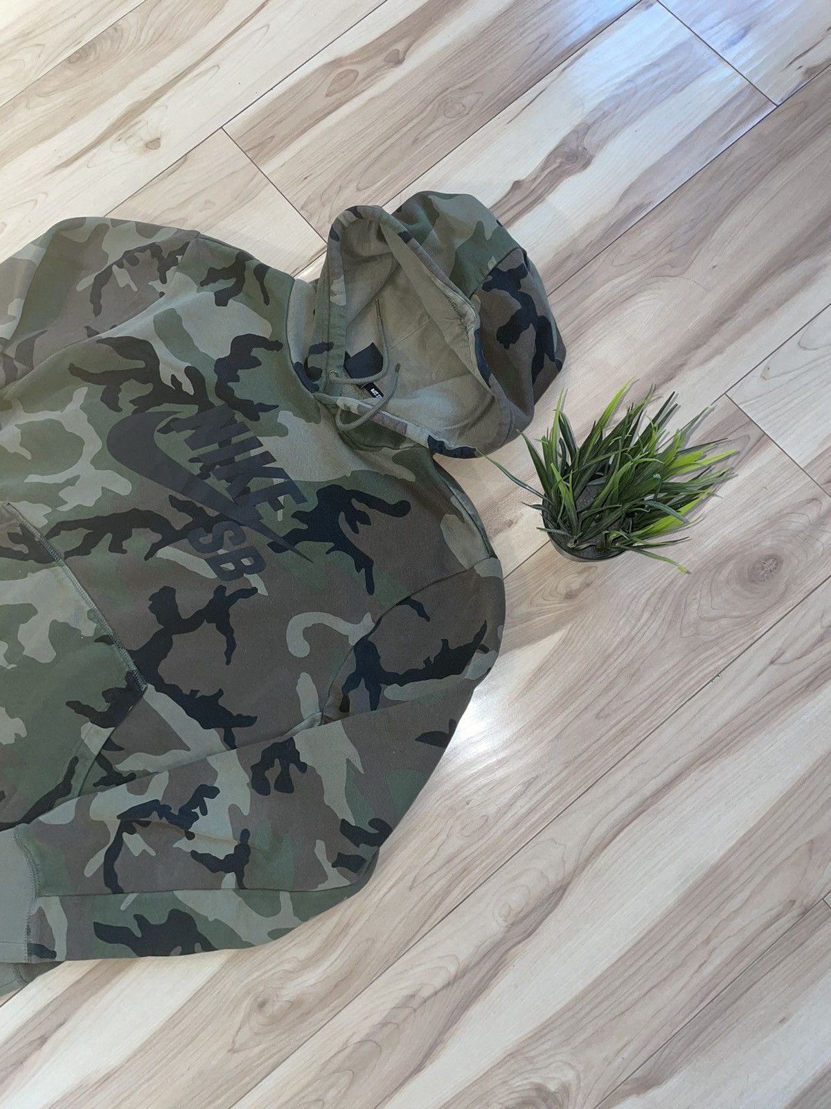 Nike × Vintage Hoodie Nike SB Camouflage Big logo Swoosh Drill Y2K Opium Size US M / EU 48-50 / 2 - 2 Thumbnail