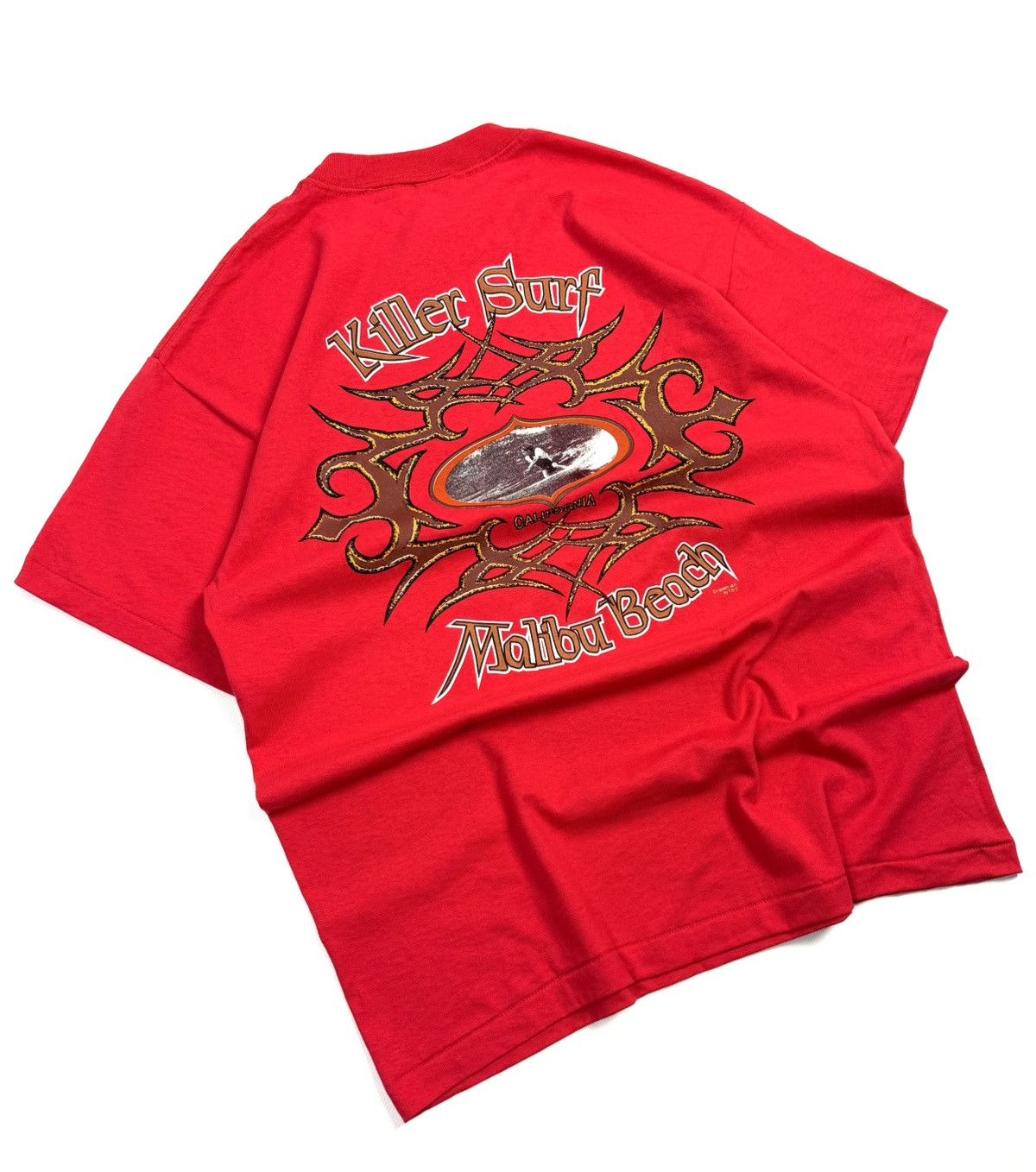 Riddell vintage Y2K Riddell Killer Surf Tee L Red Single Stitch 90s Size US L / EU 52-54 / 3 - 4 Thumbnail
