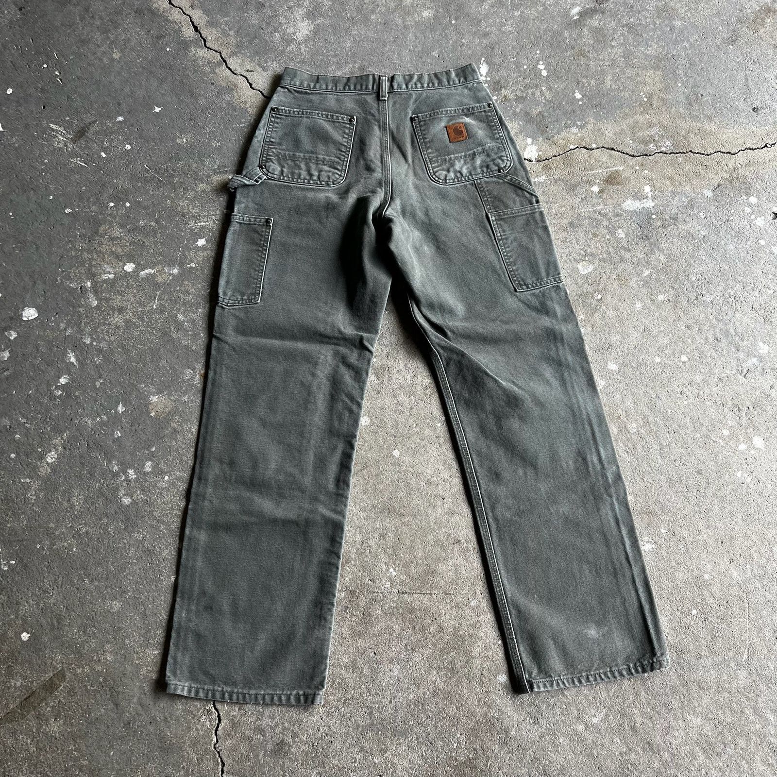 Carhartt × Vintage Carhartt green double knee work wear carpenter pants Size US 27 - 5 Thumbnail