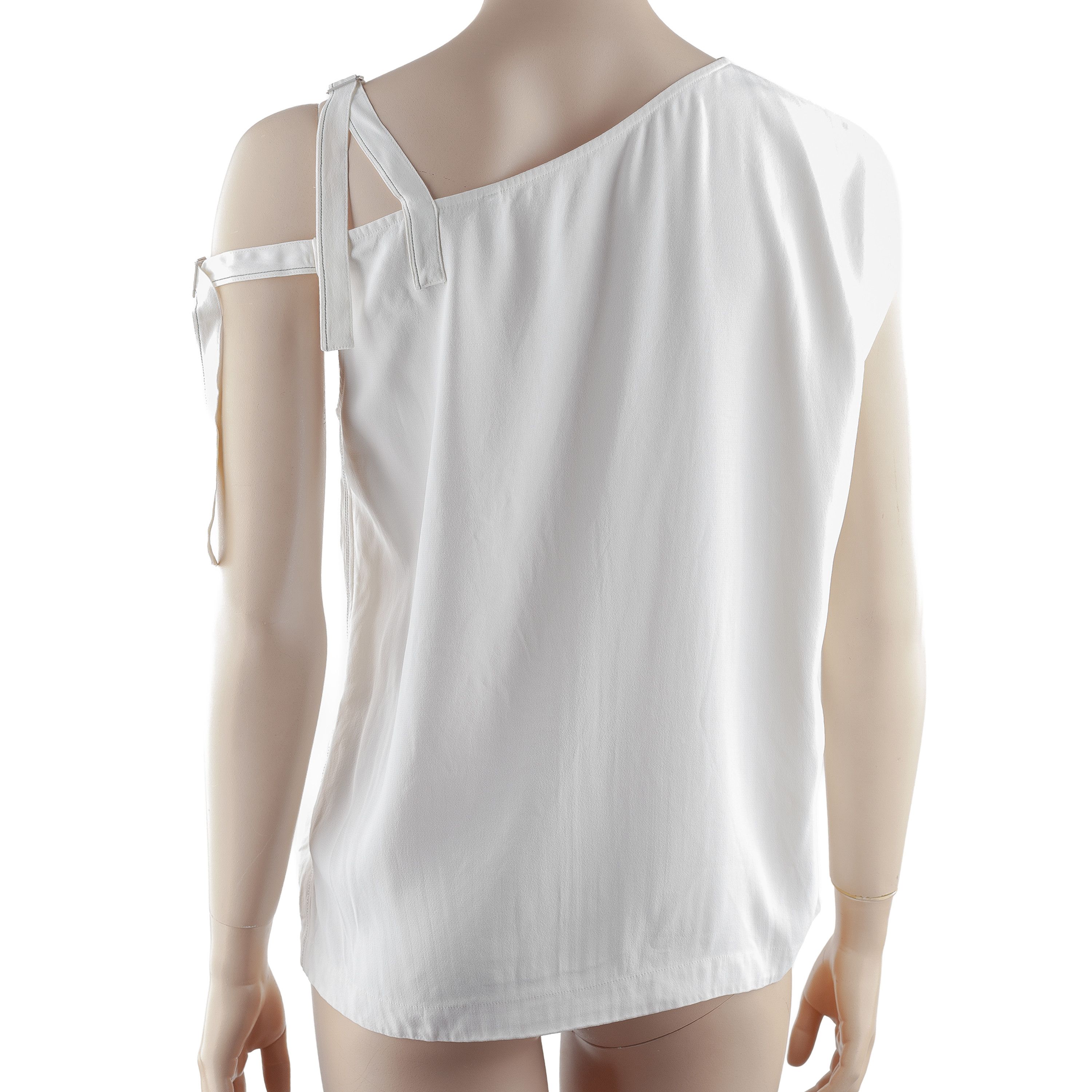 Helmut Lang Helmut Lang One Shoulder White Top Size S / US 4 / IT 40 - 3 Thumbnail