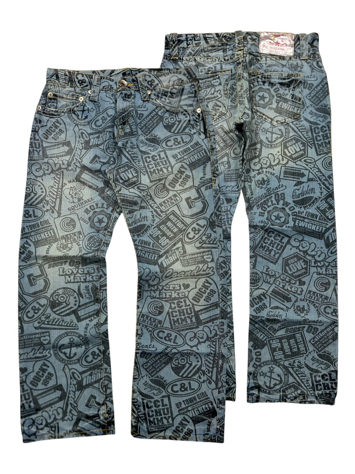 Japanese Brand Vintage Co&Lu Japan Printed All Over Jeans Size US 32 / EU 48 - 1 Thumbnail