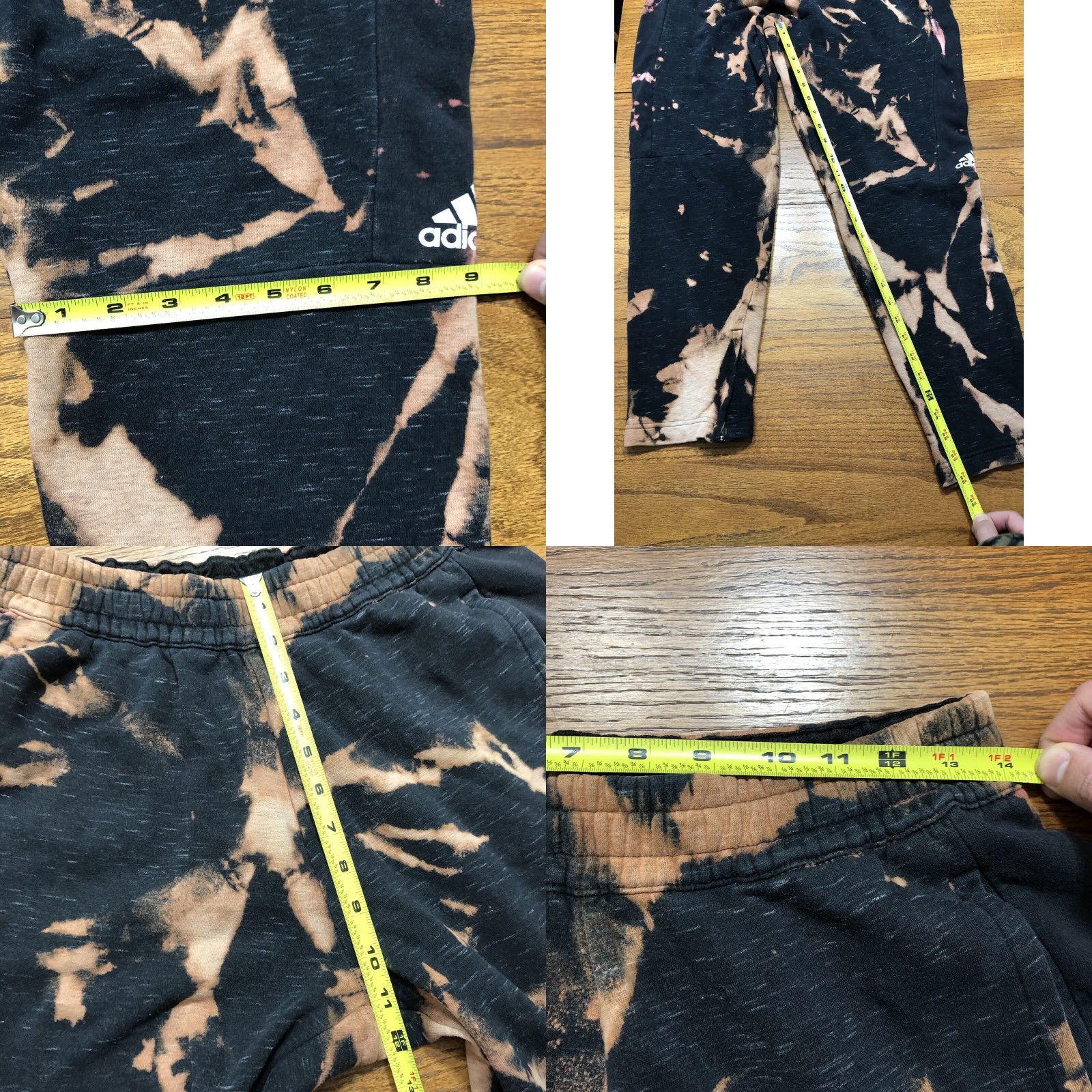 Adidas Adidas Sweatpants Mens Tie Dye Black Drawstring Pockets Cotton Blend Regular M 28 In Inseam 28 Adidas Logo 90s Athleisure College University Pants Size US 31 - 8 Thumbnail