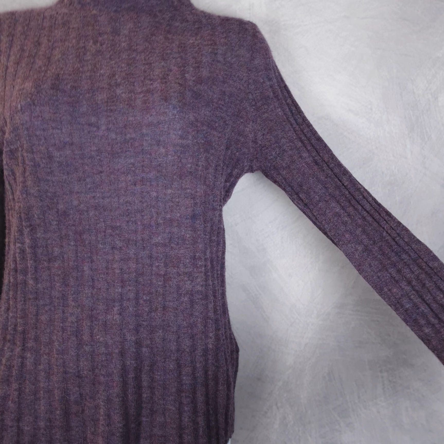 Madewell Madewell Sweater Womens Medium Purple Alpaca Mock Neck Ribbed Knit Pullover Size M / US 6-8 / IT 42-44 - 7 Thumbnail