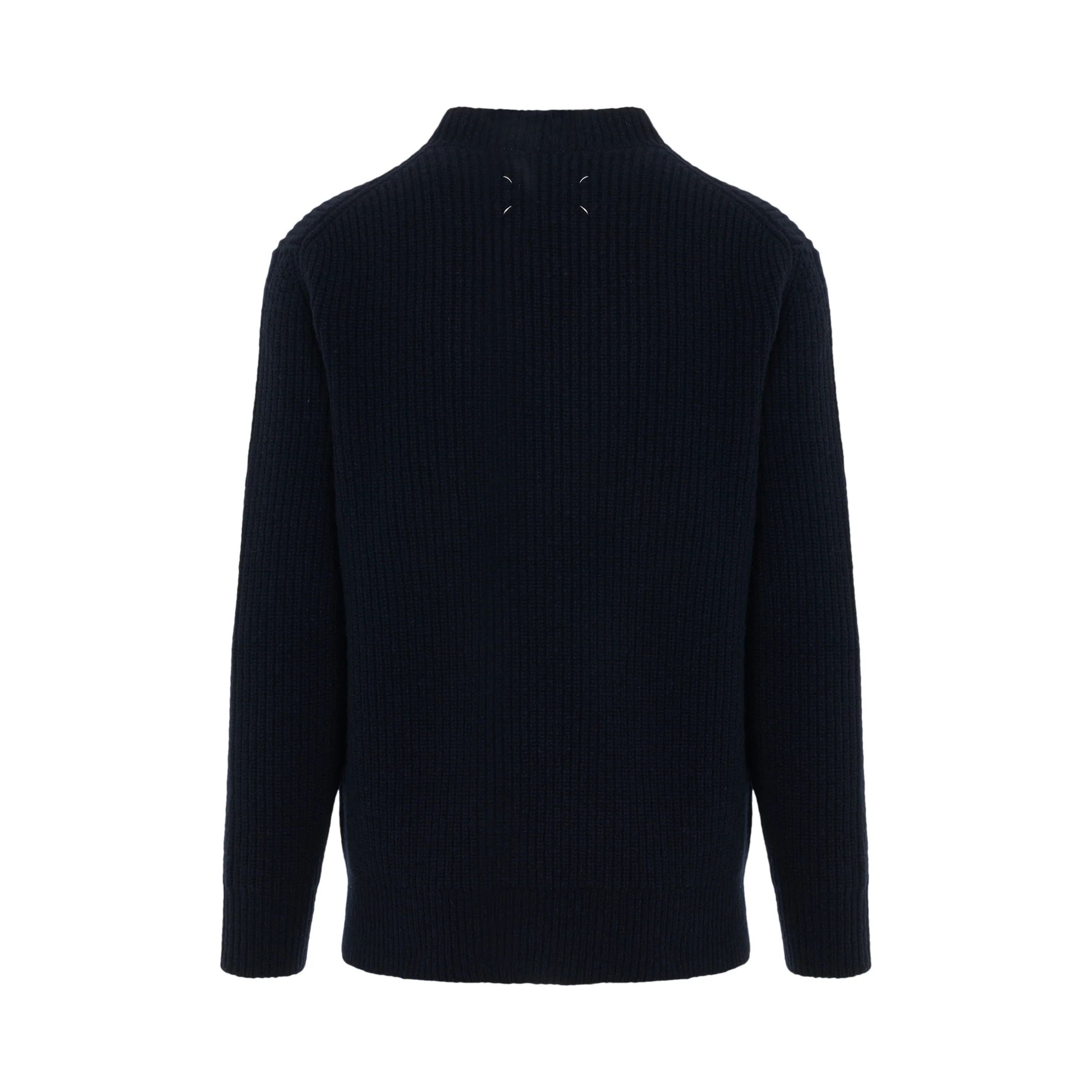 Maison Margiela o1mris0824 Knit Sweater in Dark Blue Size US M / EU 48-50 / 2 - 4 Thumbnail