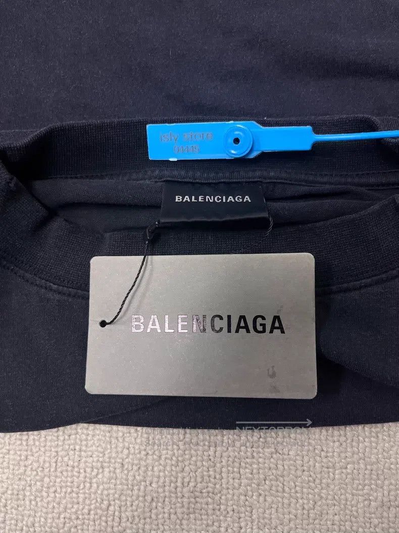 Balenciaga Balenciaga Sleeve Printed Asymmetrical Hem Knitted Oversiz Size US S / EU 44-46 / 1 - 4 Thumbnail