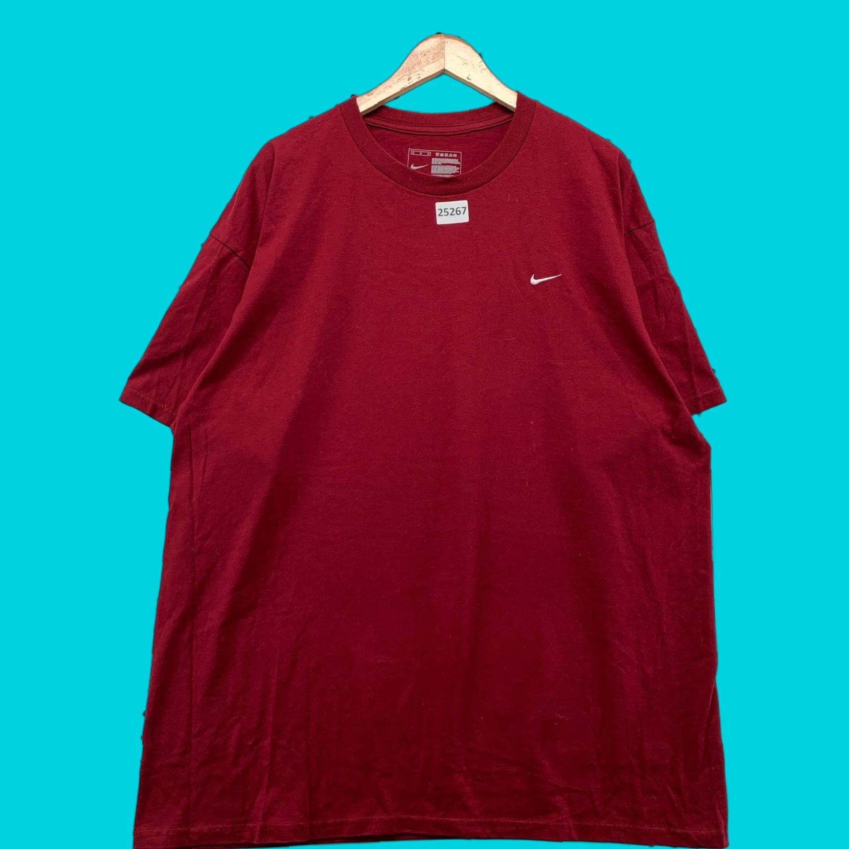 Nike VINTAGE Nike Shirt Crimson Red White Embroidered Swoosh Mens XL 26x32.5 Size US XL / EU 56 / 4 - 1 Thumbnail