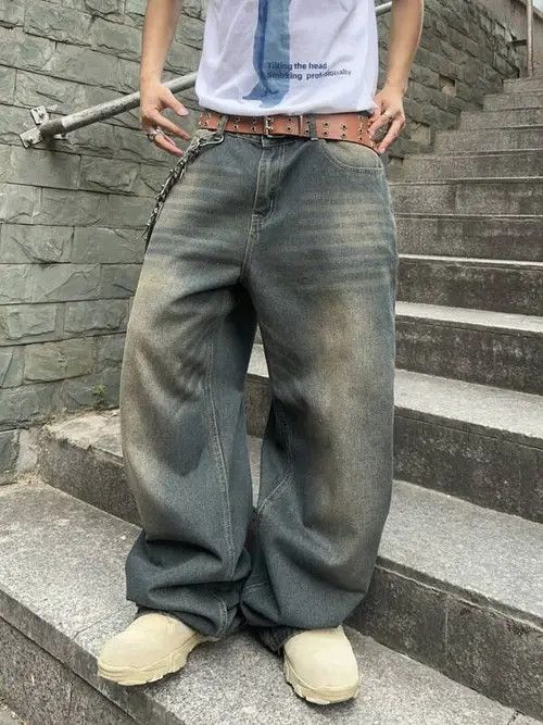 Jean Washed Baggy Denim Jeans Size US 34 / EU 50 - 1 Thumbnail