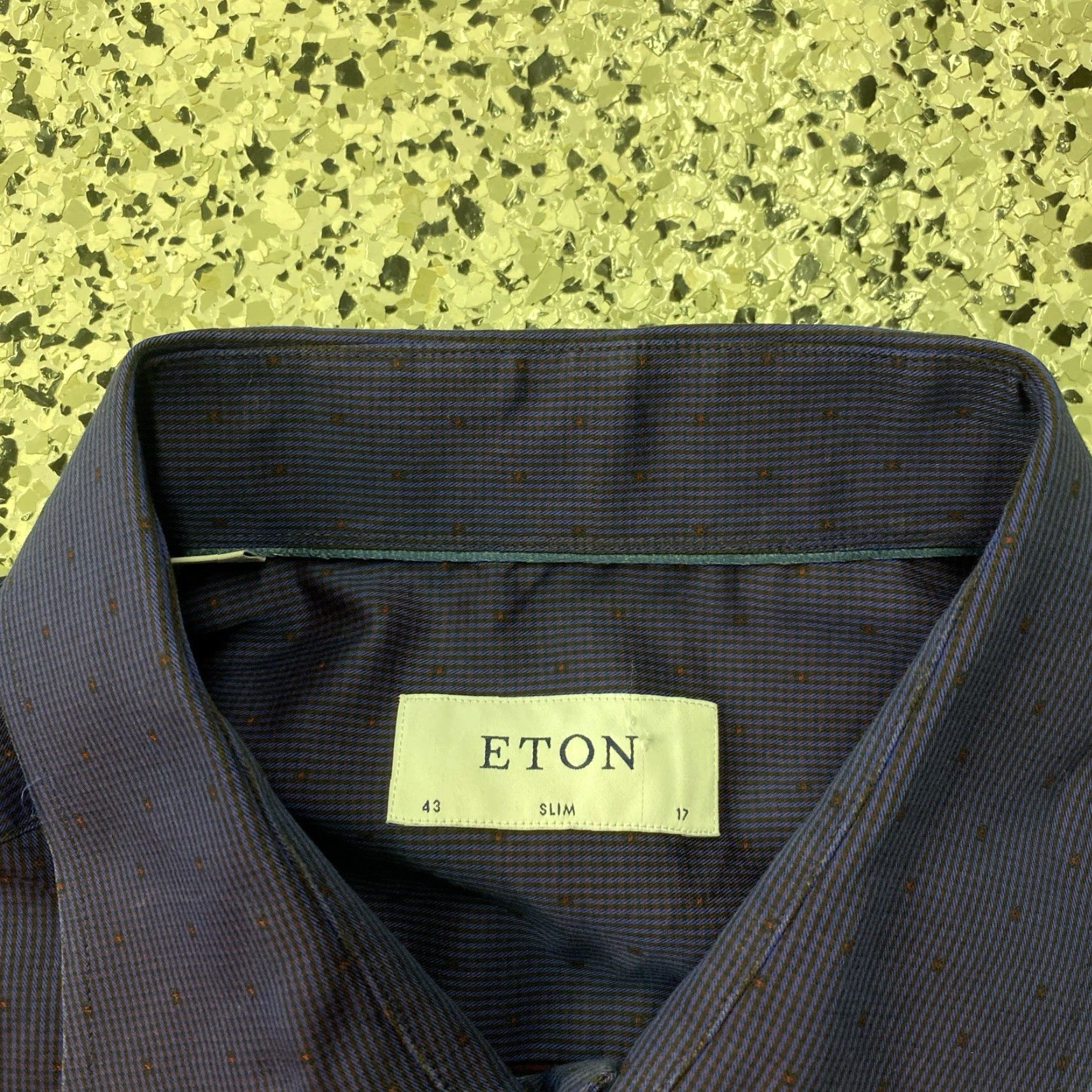 Eton Eton Slim Fit Men's XL Long Sleeve Button Down Shirt Cotton Check 43 17 Size US XL / EU 56 / 4 - 2 Thumbnail