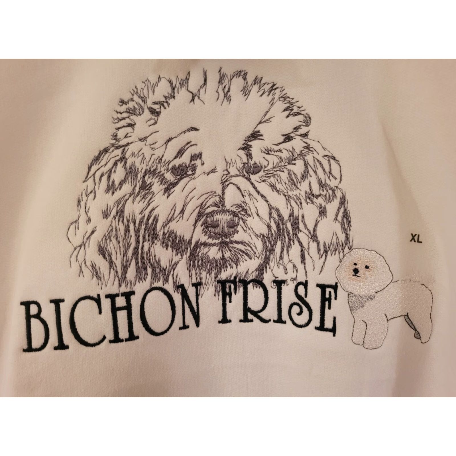 Jerzees VINTAGE Jerzees Sweatshirt Unisex Adults XL White Bichon Frise Dog Graphic Print Crewneck Pullover NWT NEW GR8 Dogs Size US XL / EU 56 / 4 - 2 Thumbnail