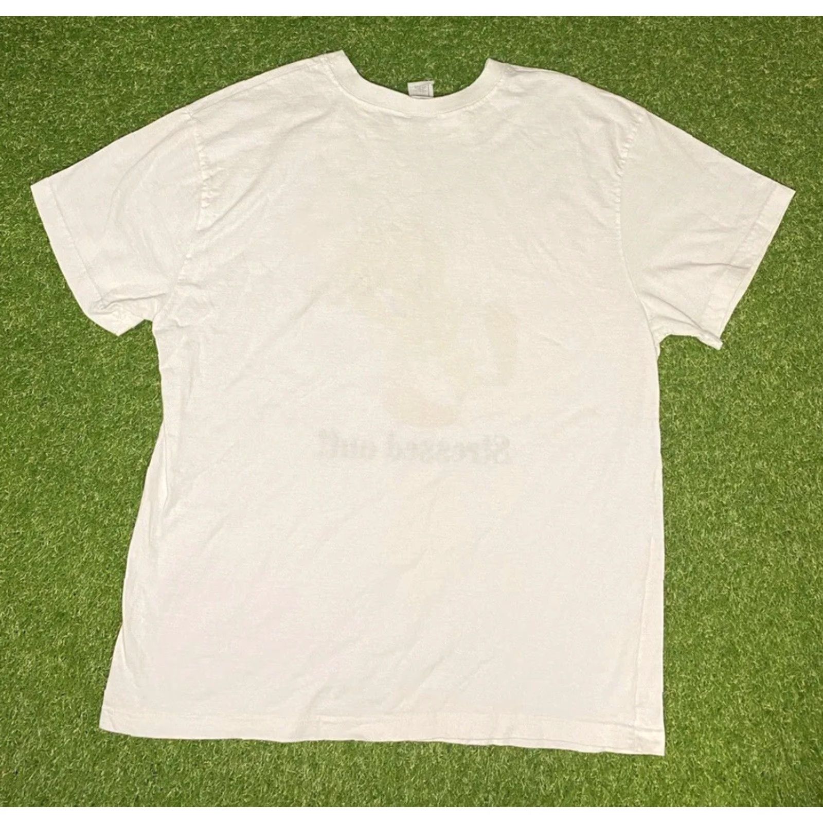 Vintage VINTAGE Looney Tunes Shirt 2XL White Crew Neck Short Sleeve Tweety Bird Stressed Out 90s Cartoon Mens Size US XXL / EU 58 / 5 - 2 Thumbnail