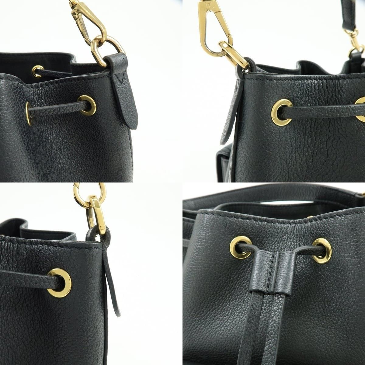 Louis Vuitton Louis Vuitton Lockme Bucket NV Calfskin Bucket Bag Black Size ONE SIZE - 6 Thumbnail