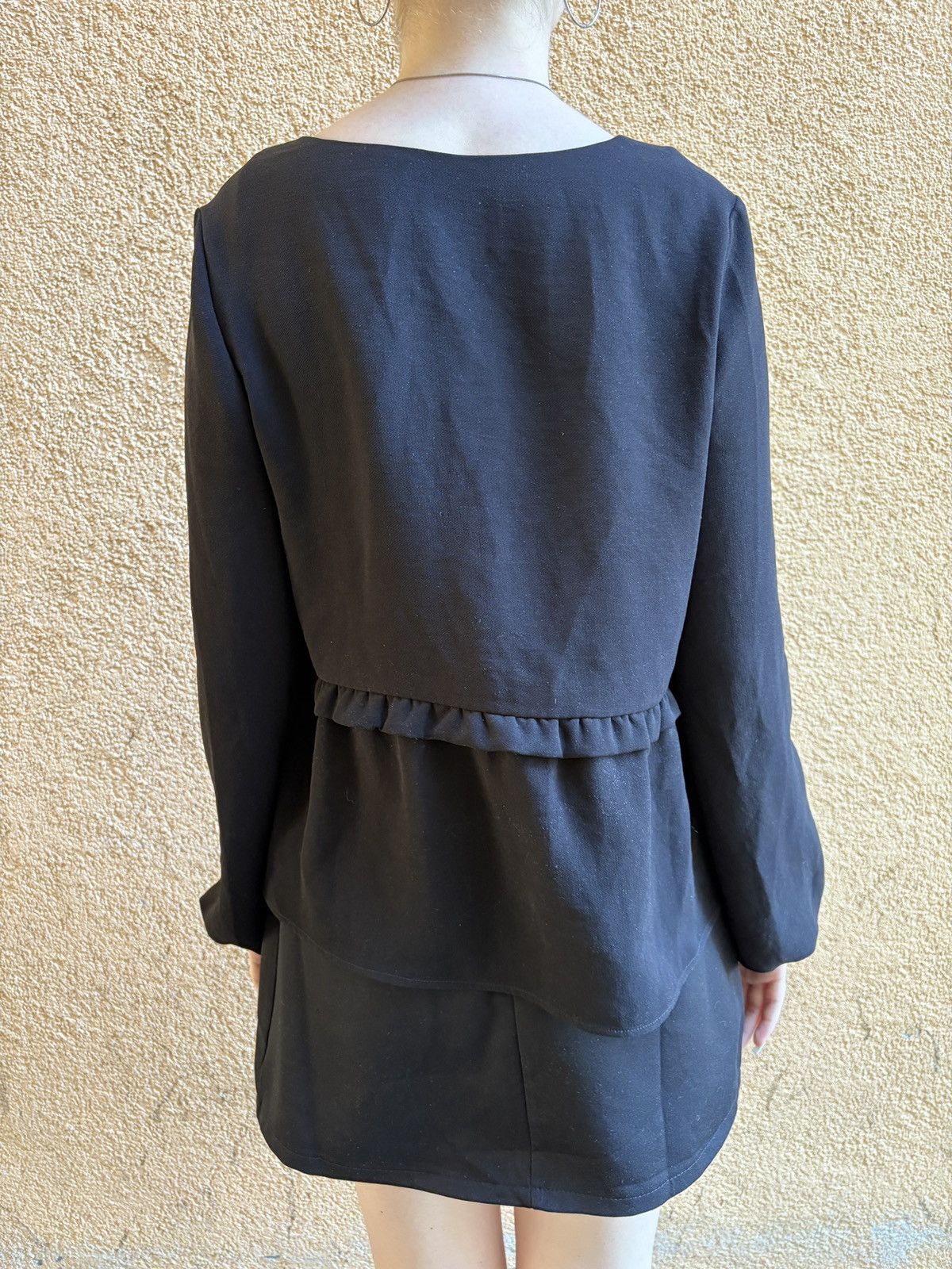 Sezane Sezane Blouse V-Neck Lantern Sleeve Ruffle Hem Frill Size XXS / US 00 / IT 34 - 5 Thumbnail