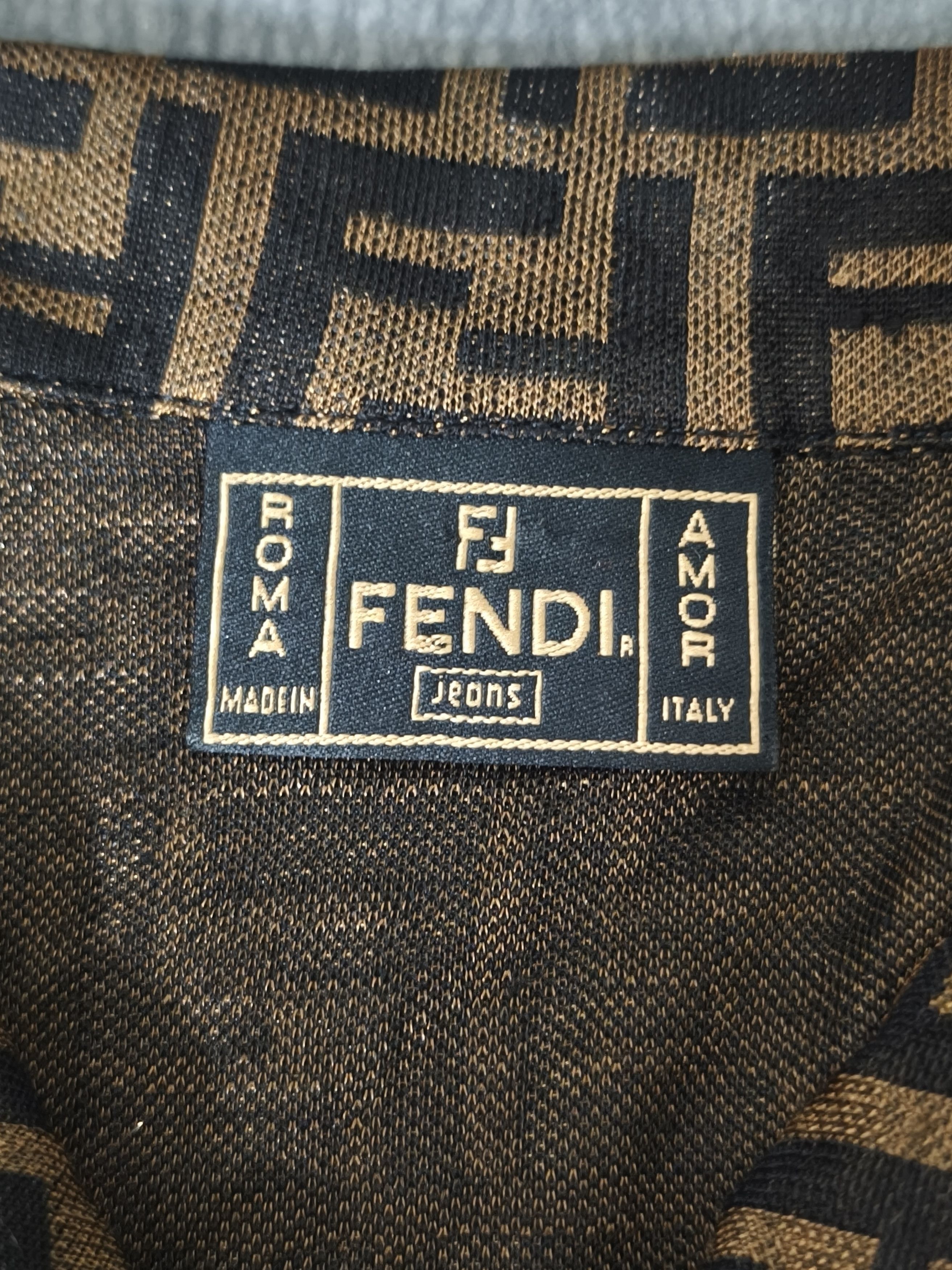 Fendi Archive Fendi Zucca Pattern Collared Dress 90s Era Size M / US 6-8 / IT 42-44 - 5 Thumbnail